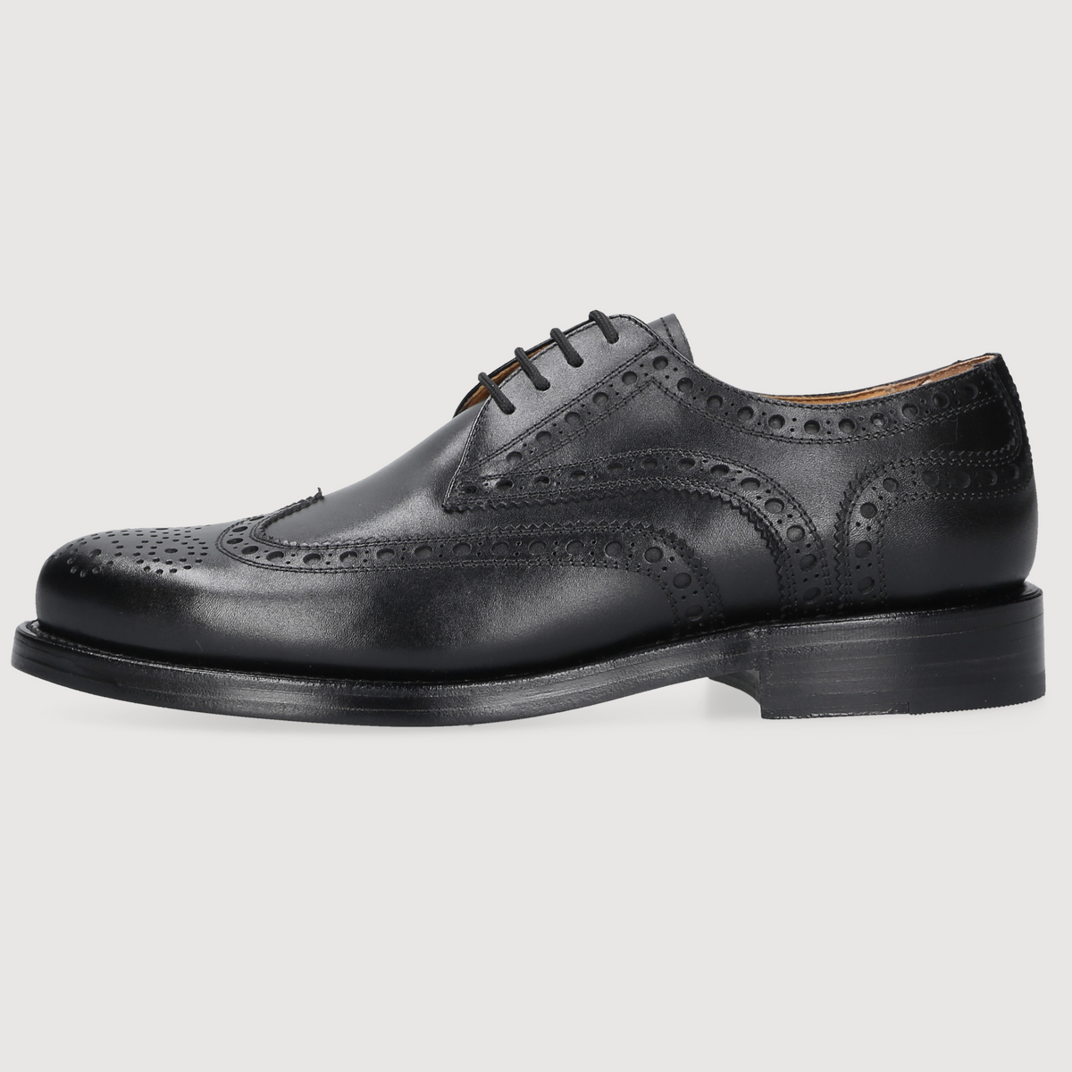 Heinrich Dinkelacker Herren Klassiker Zürich Full-Brogue Schwarz