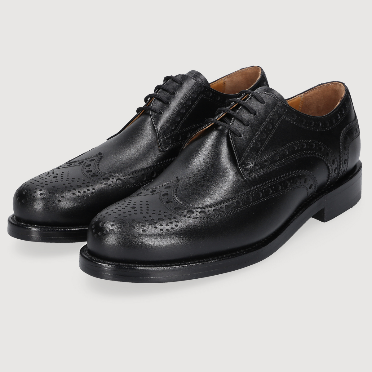 Heinrich Dinkelacker Herren Klassiker Zürich Full-Brogue Schwarz