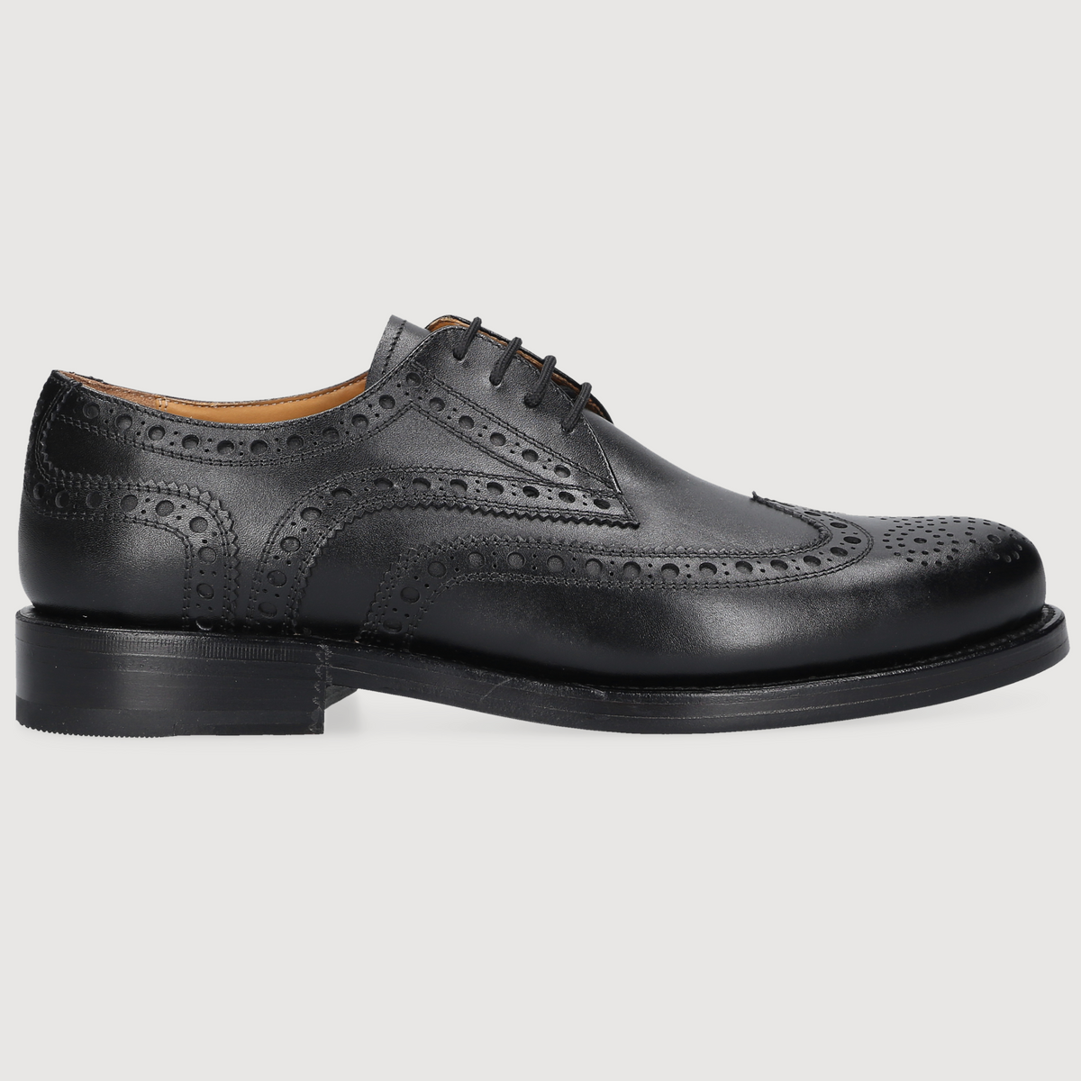 Heinrich Dinkelacker Herren Klassiker Zürich Full-Brogue Schwarz