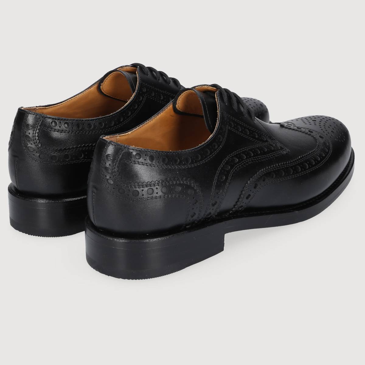 Heinrich Dinkelacker Herren Klassiker Zürich Full-Brogue Schwarz