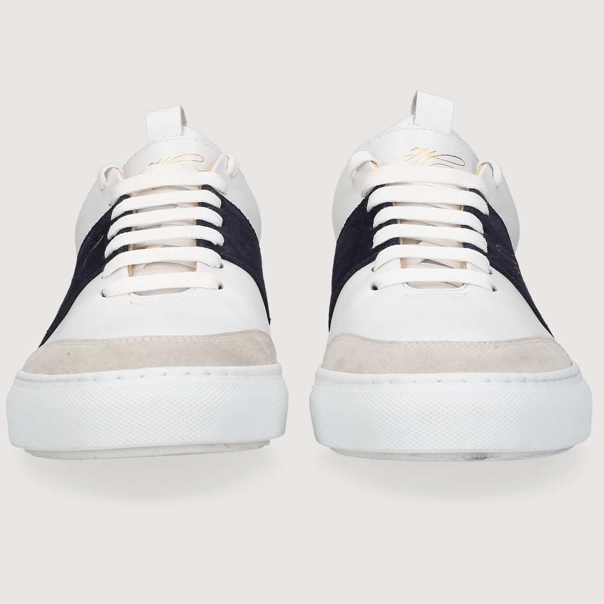Heinrich Dinkelacker Herren Sneaker Turin Plain Weiß/Navy