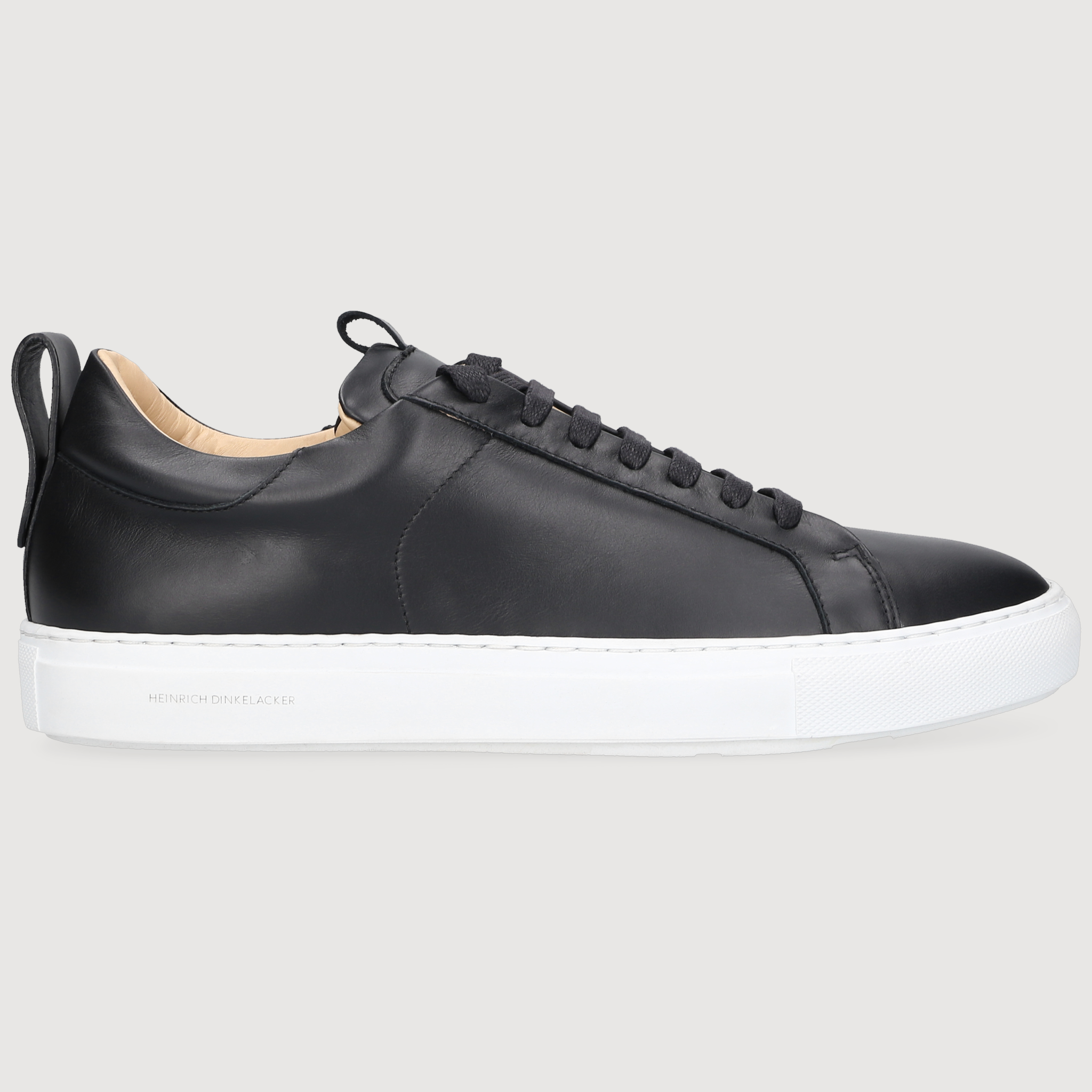 Heinrich Dinkelacker Men's Sneaker Turin Plain Black