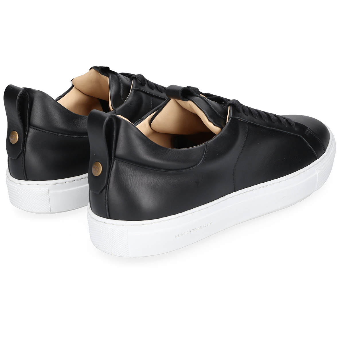 Heinrich Dinkelacker Men's Sneaker Turin Plain Black