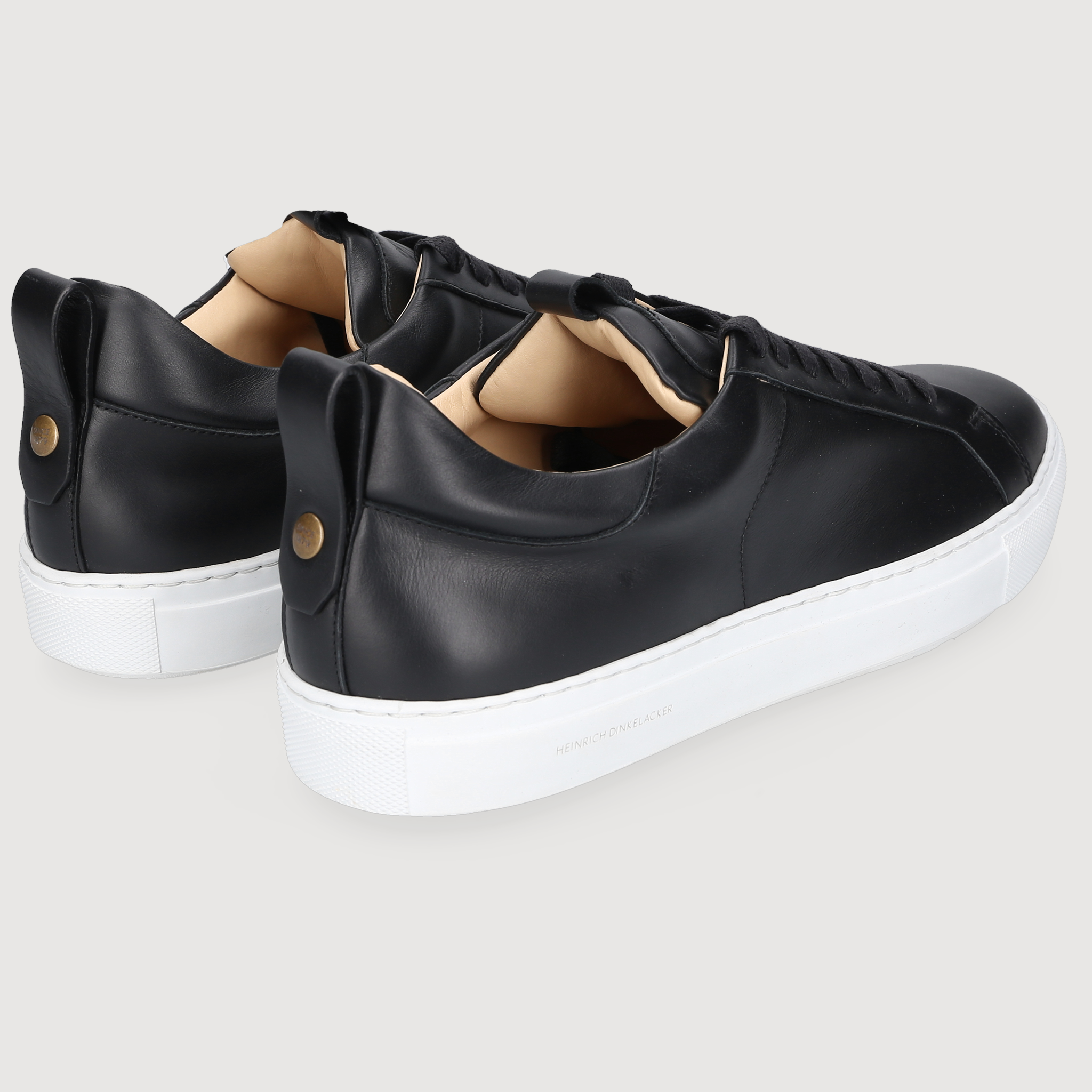 Heinrich Dinkelacker Herren Sneaker Turin Plain Schwarz