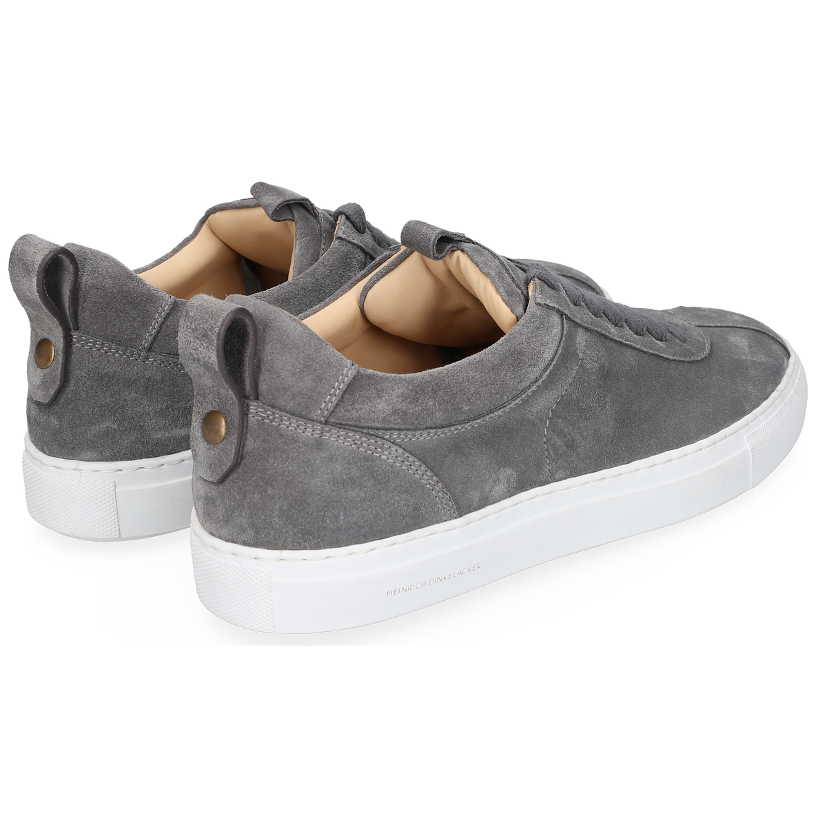 Heinrich Dinkelacker Men's Sneaker Turin Plain Grey