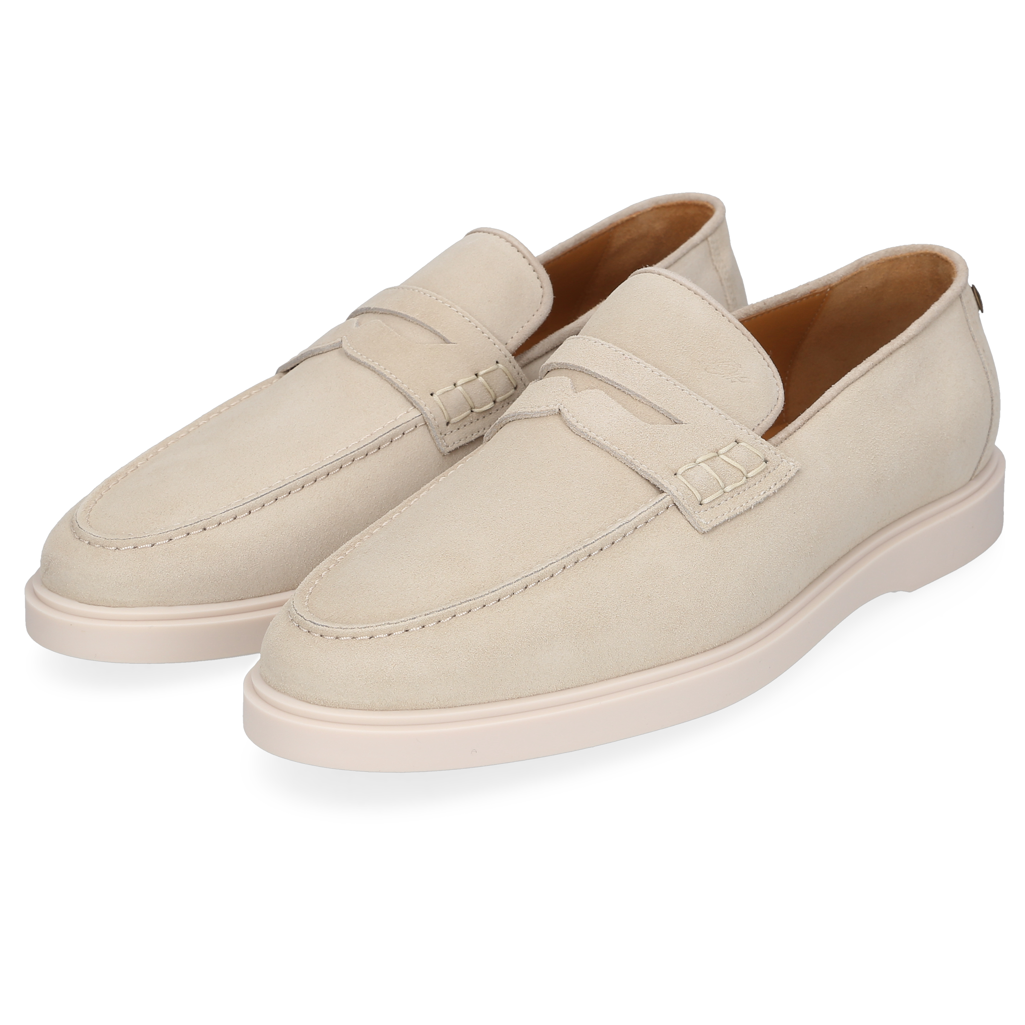 Heinrich Dinkelacker Herren Genua Penny Loafer V - Beige