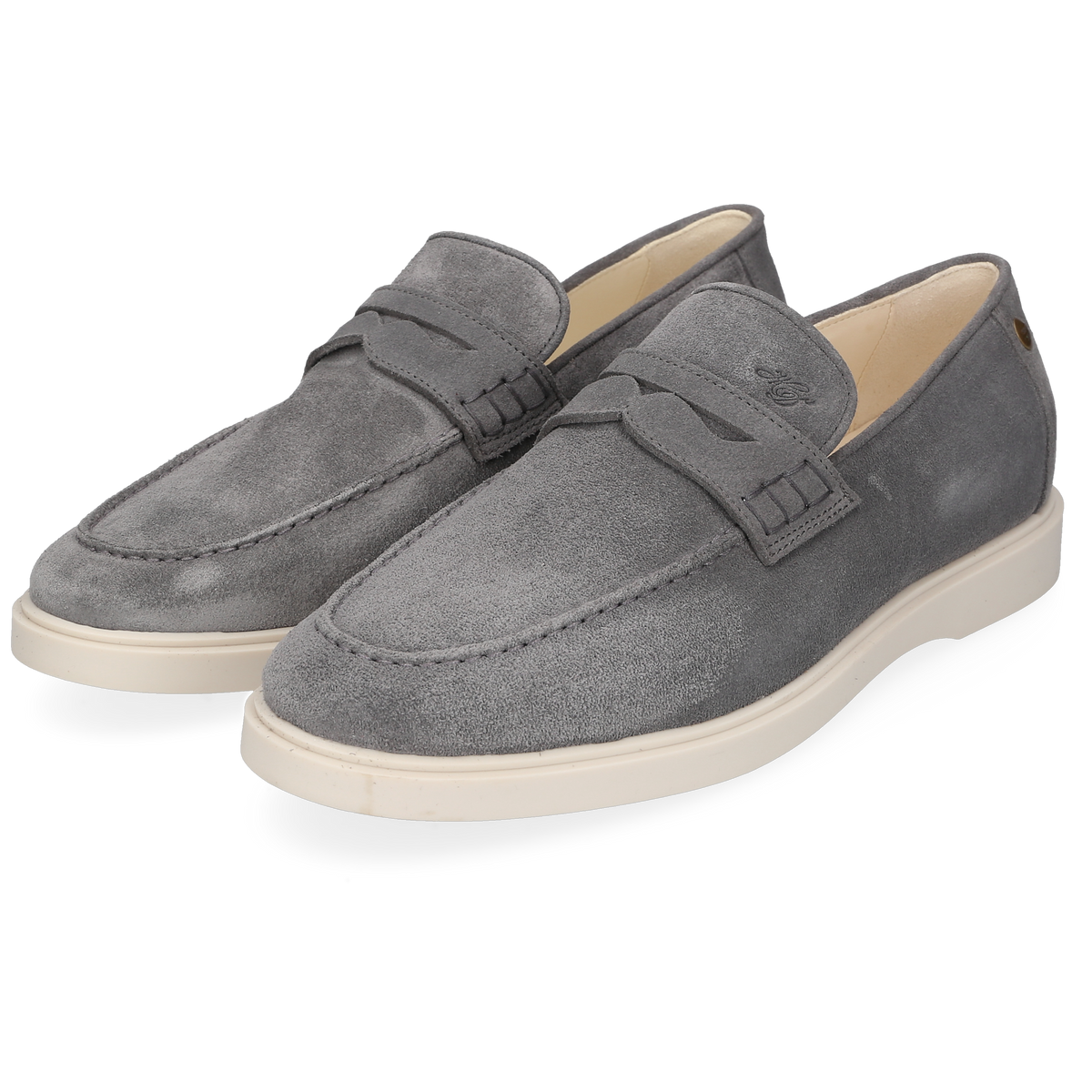 Heinrich Dinkelacker Herren Loafer Genua Penny Grau