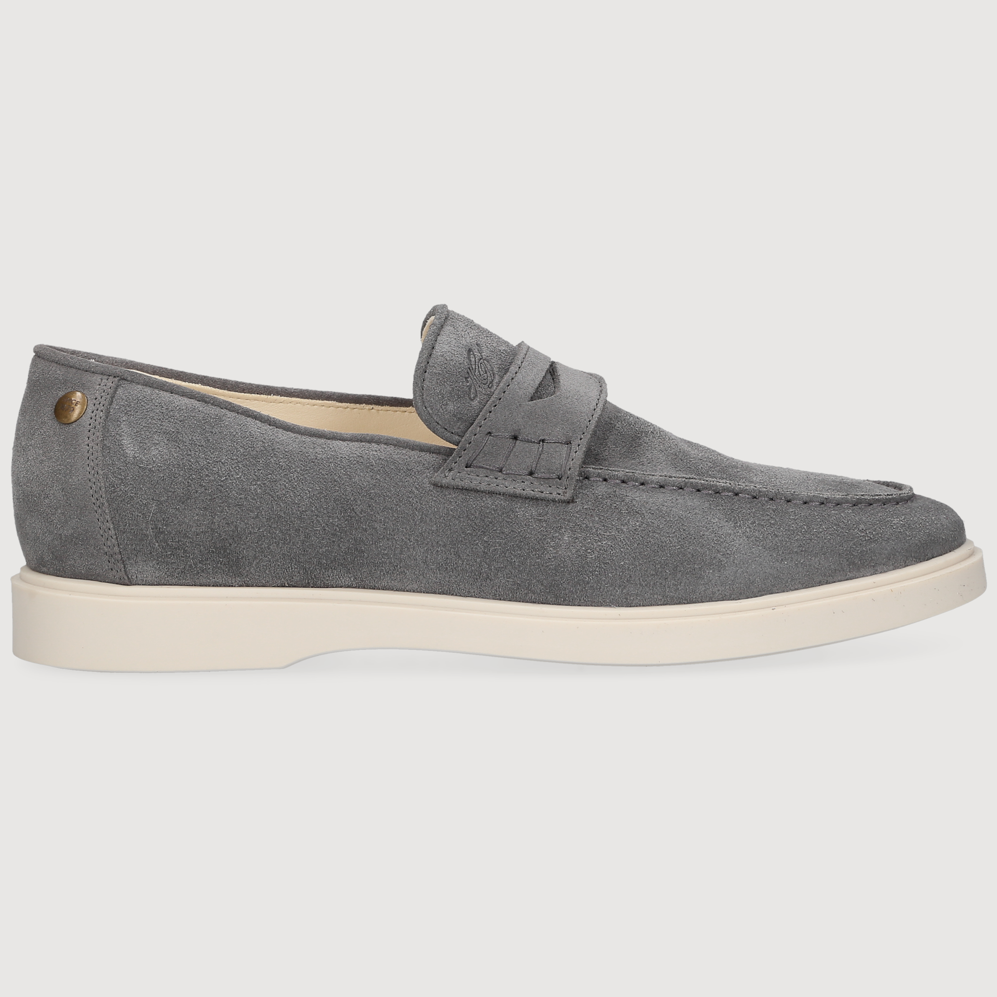 Heinrich Dinkelacker Men's Loafer Genua Penny Grey