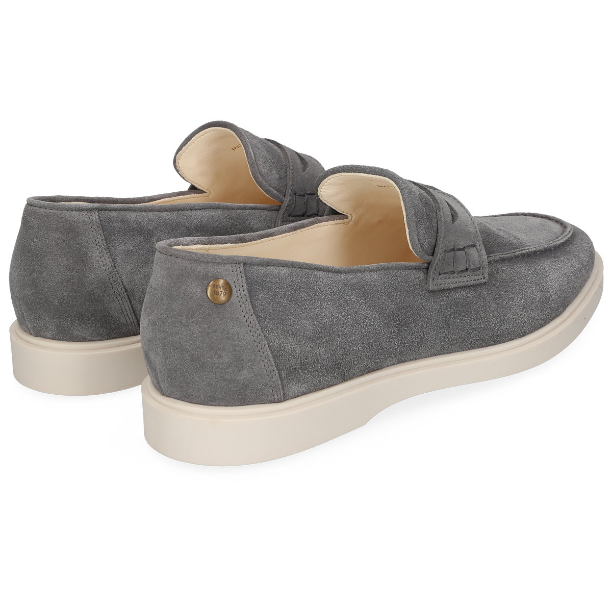 Heinrich Dinkelacker Men's Loafer Genua Penny Grey