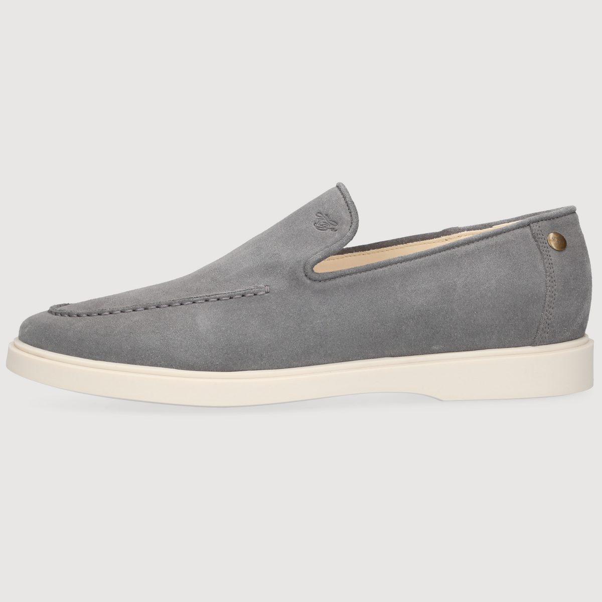 Heinrich Dinkelacker Herren Loafer Genua Plain Grau