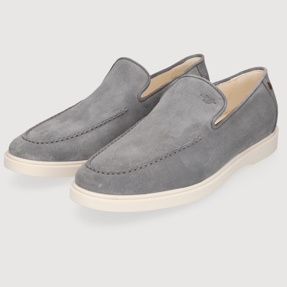 Heinrich Dinkelacker Men's Loafer Genua Plain Grey