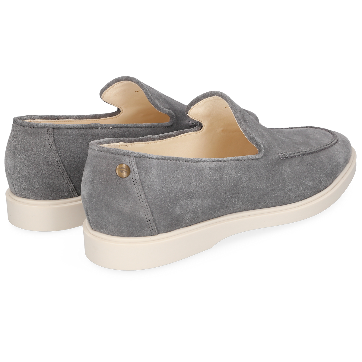 Heinrich Dinkelacker Herren Loafer Genua Plain Grau
