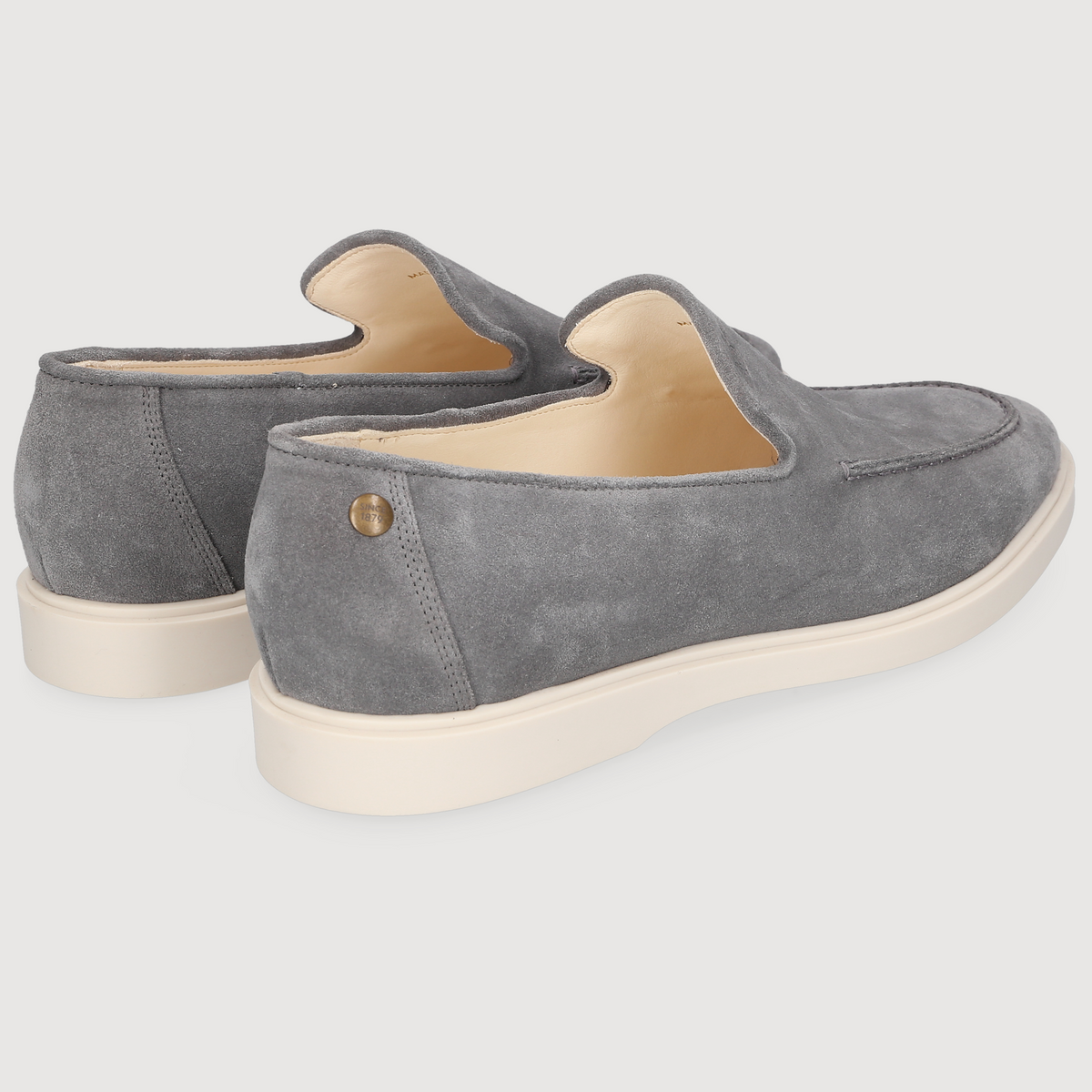 Heinrich Dinkelacker Herren Loafer Genua Plain Grau
