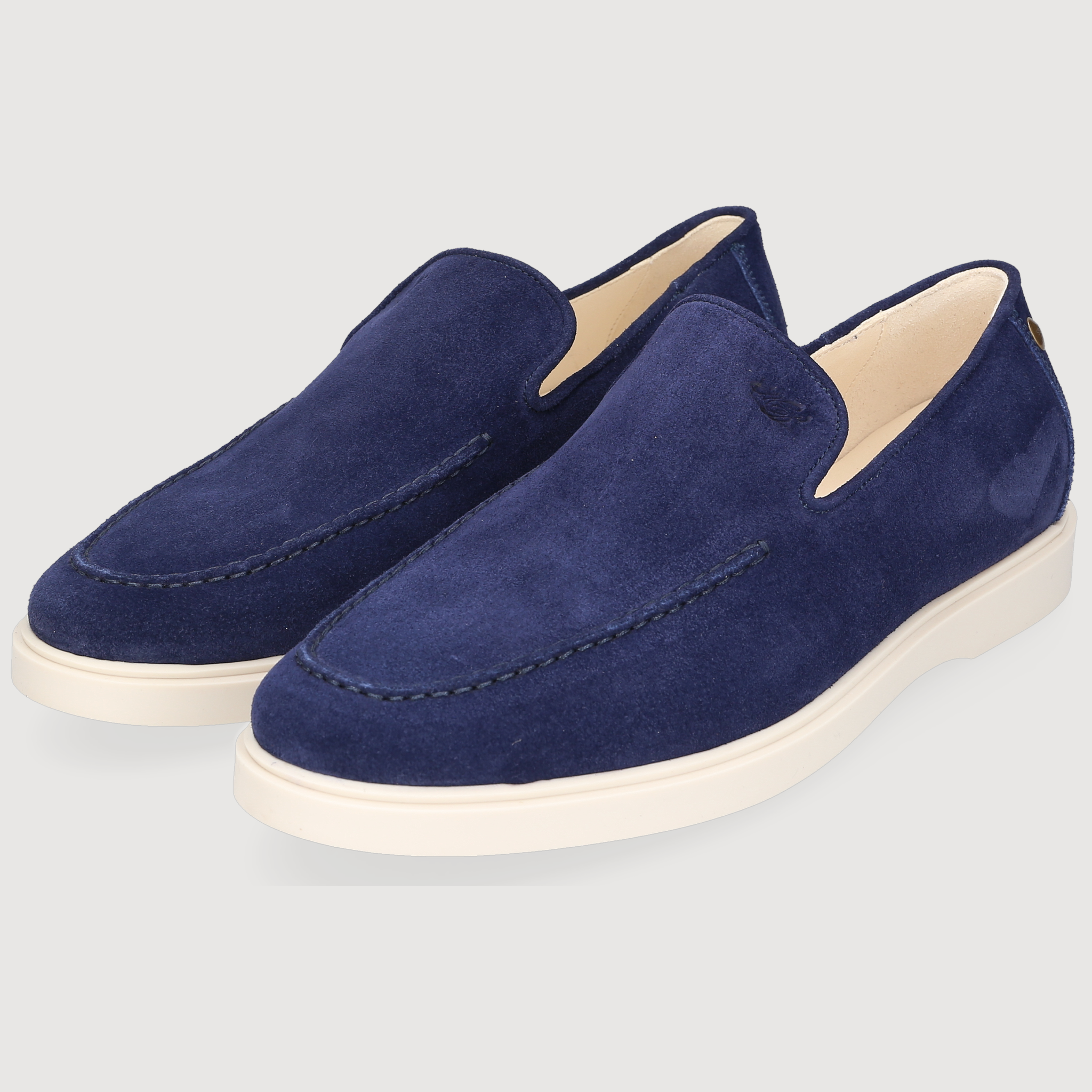 Heinrich Dinkelacker Men's Loafer Genua Plain Blue