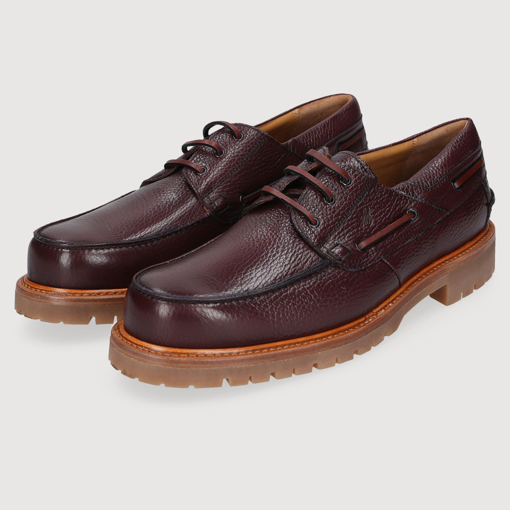 Heinrich Dinkelacker Men's Boat Shoe Miami Plain Bordo