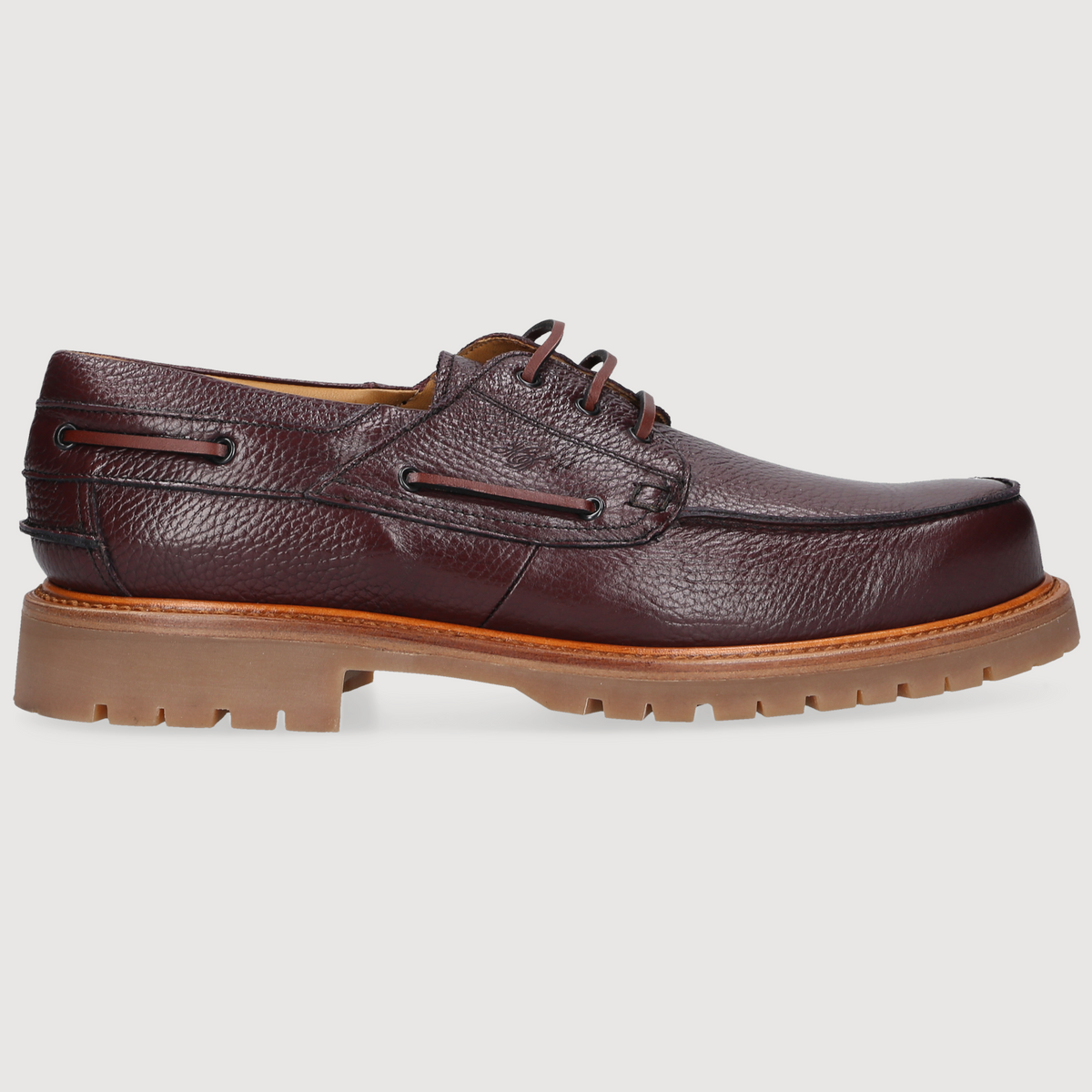 Heinrich Dinkelacker Men's Boat Shoe Miami Plain Bordo