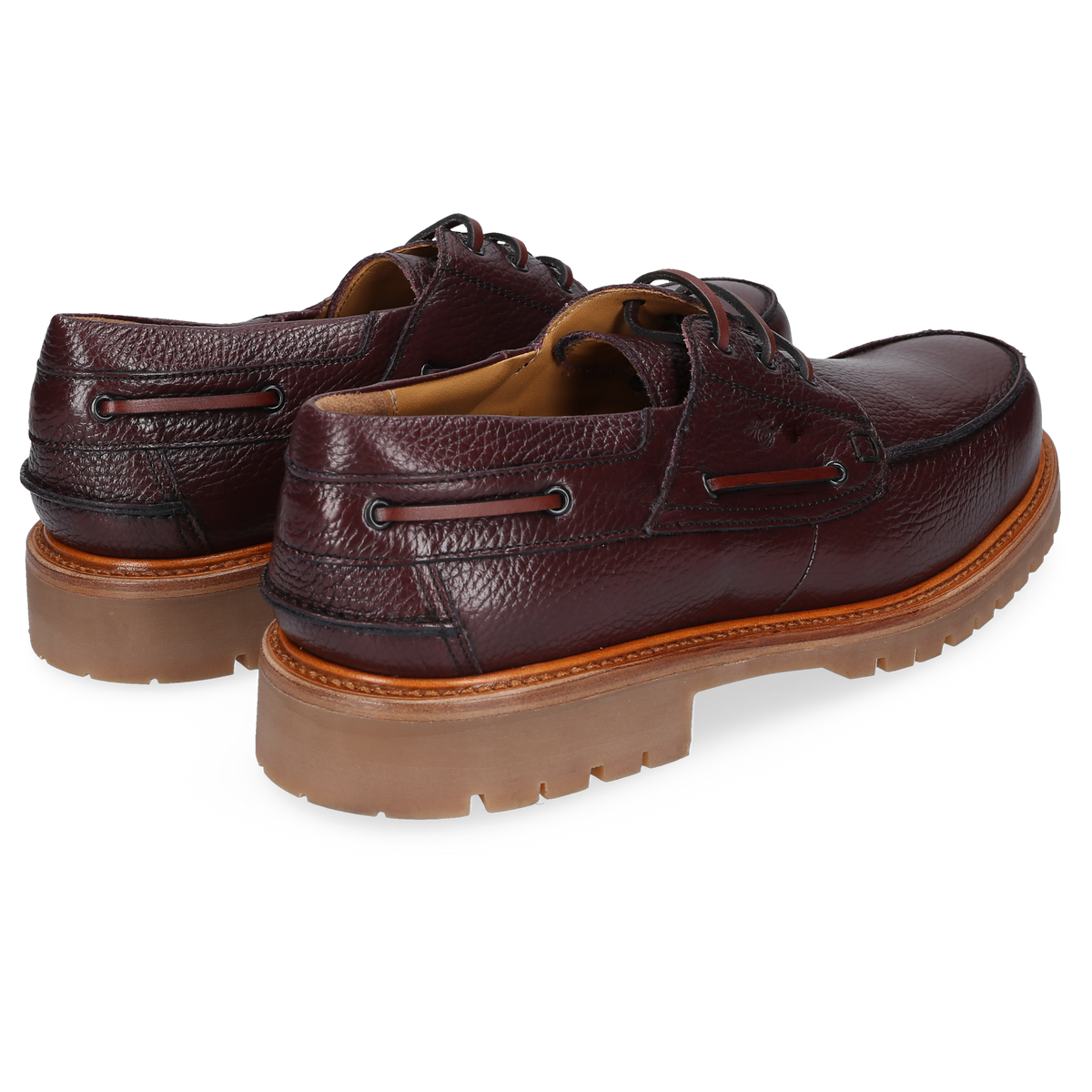 Heinrich Dinkelacker Men's Boat Shoe Miami Plain Bordo