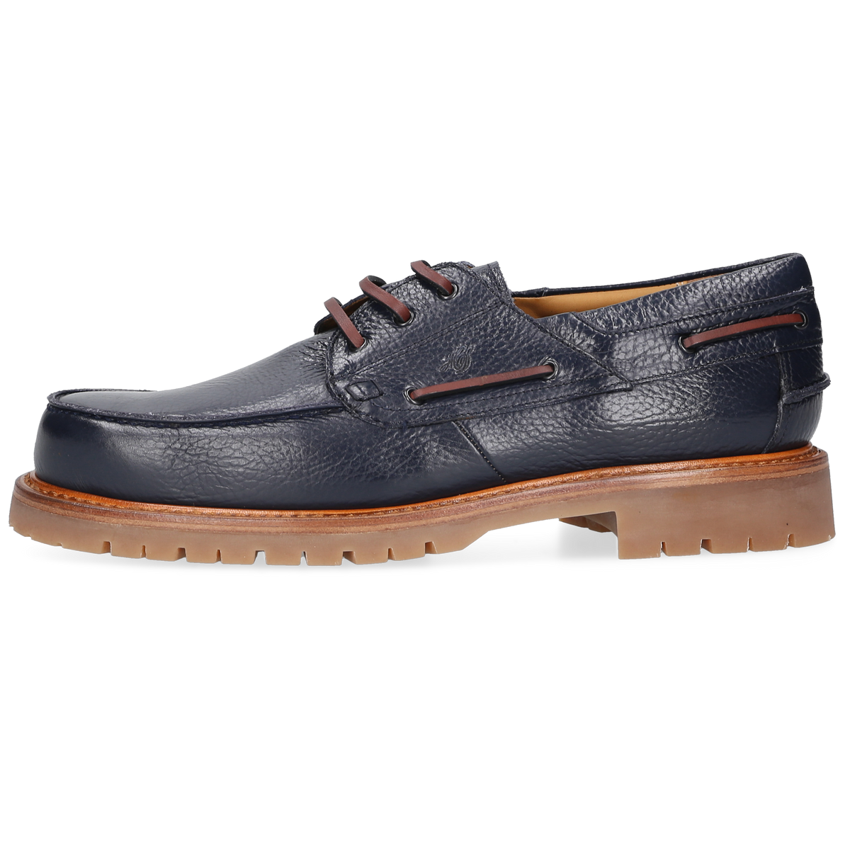 Heinrich Dinkelacker Men's Boat Shoe Miami Plain Blue
