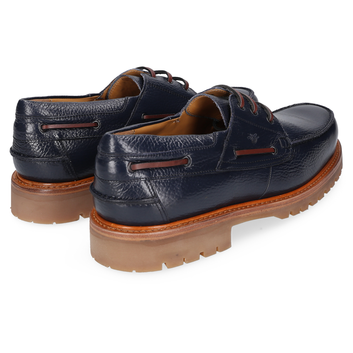 Heinrich Dinkelacker Men's Boat Shoe Miami Plain Blue