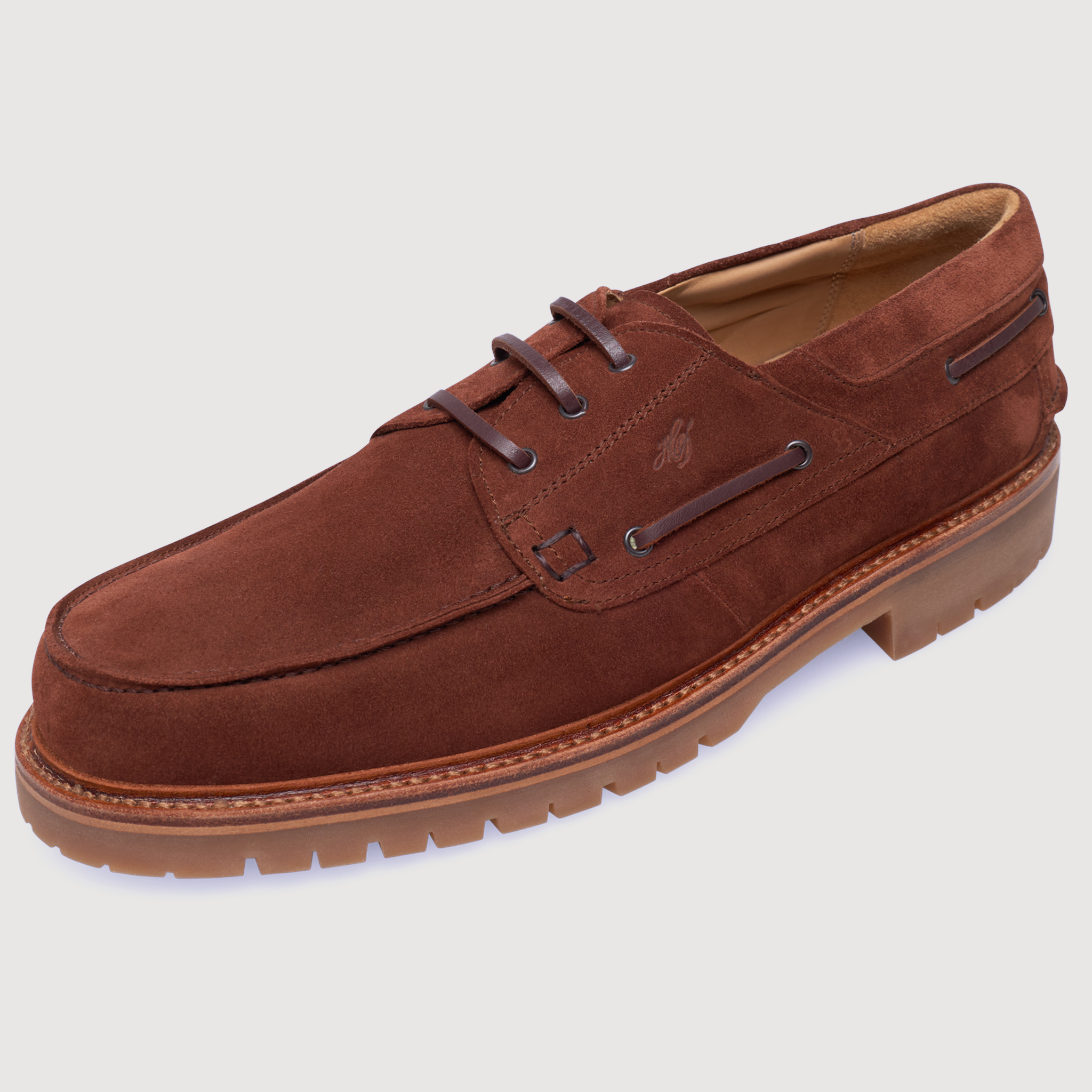 Heinrich Dinkelacker Herren Bootsschuh Miami Plain V - Rotbraun