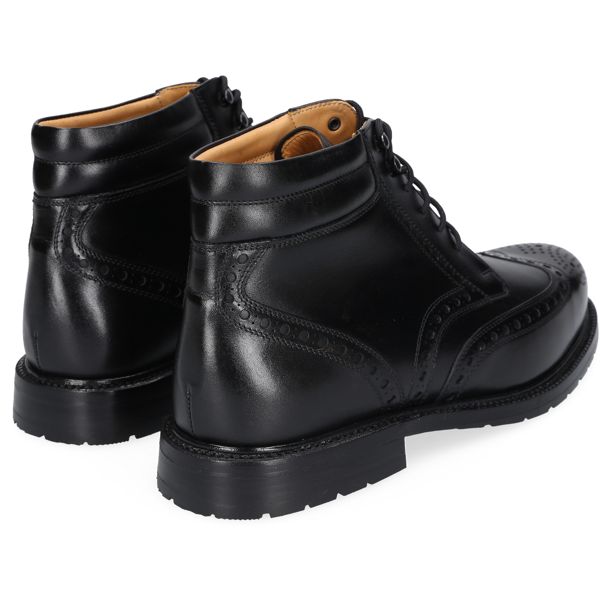 Heinrich Dinkelacker Herren Stiefeletten Buda Full Brogue BC - Schwarz