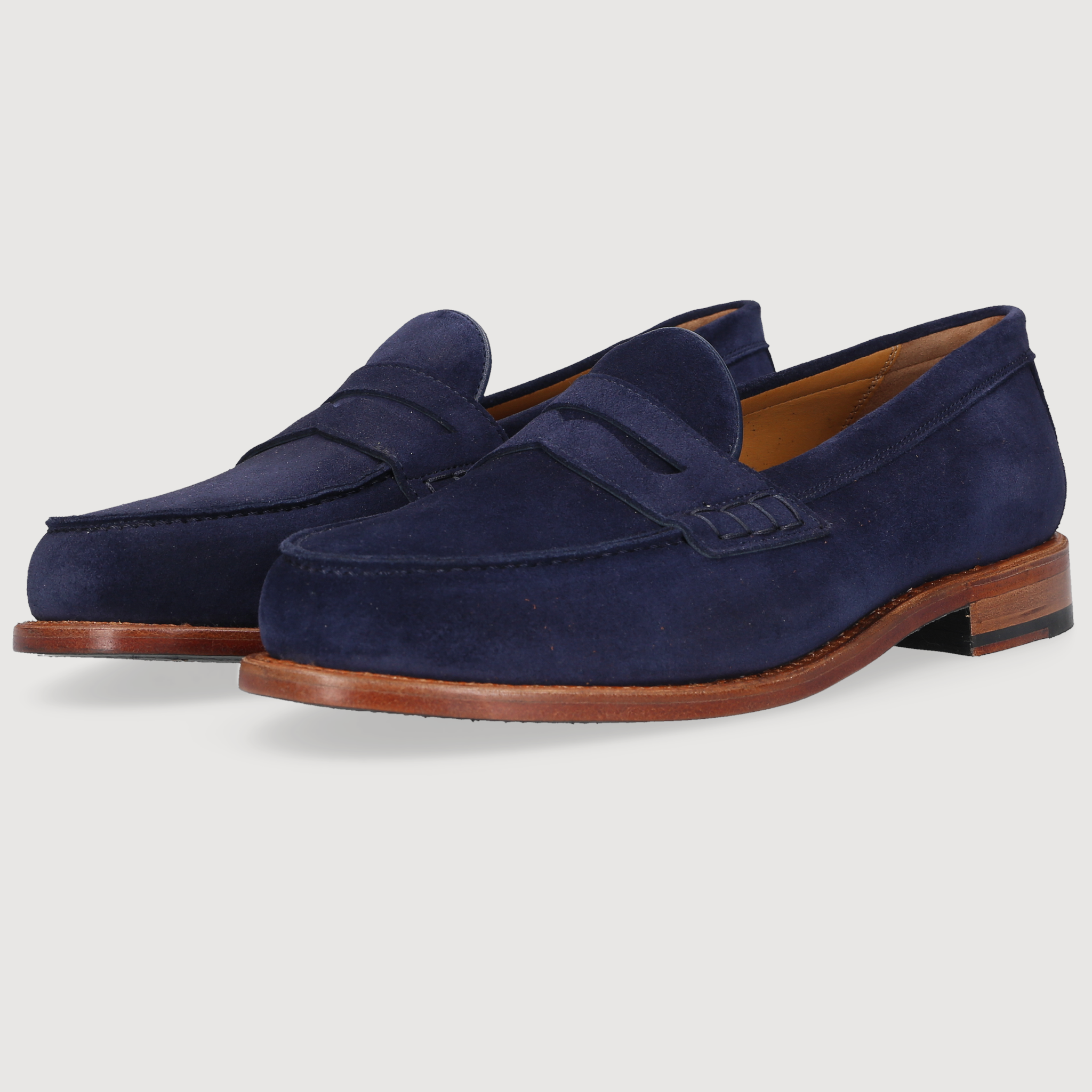 Heinrich Dinkelacker Herren Loafer Wien Penny Blau