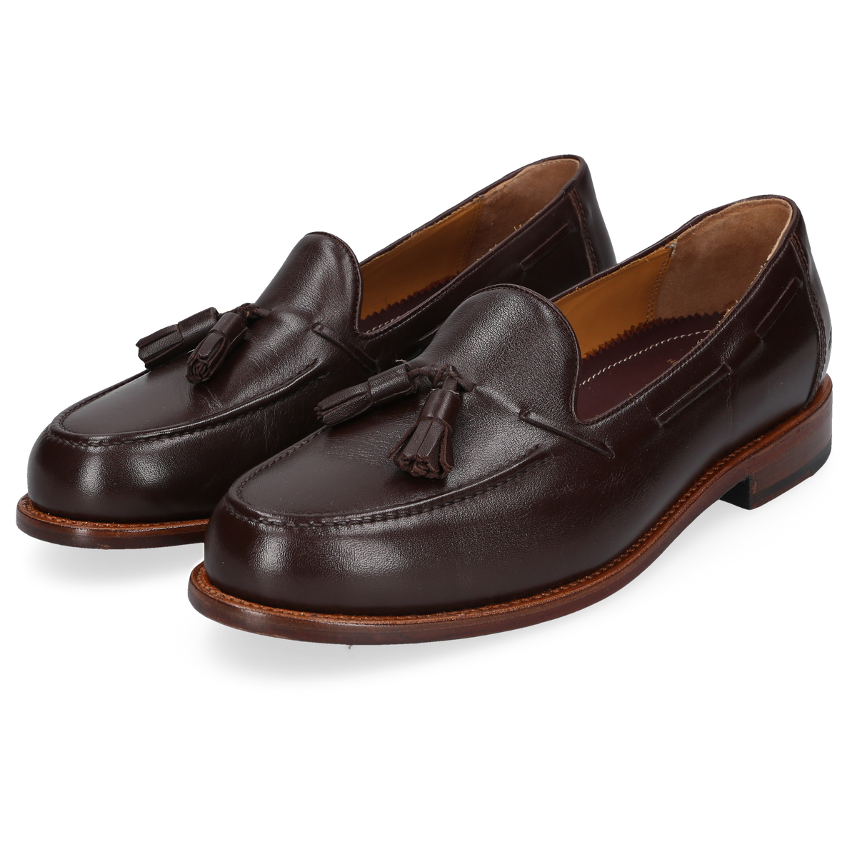Heinrich Dinkelacker Herren Loafer Wien Tassel Dunkelbraun