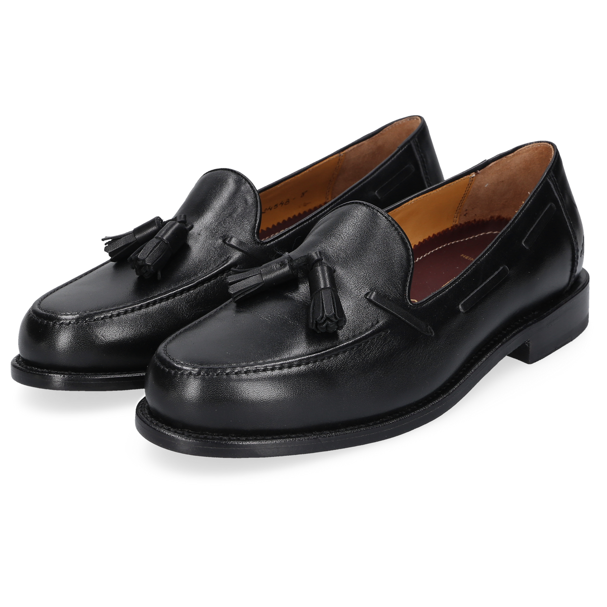 Heinrich Dinkelacker Herren Loafer Wien Tassel Schwarz