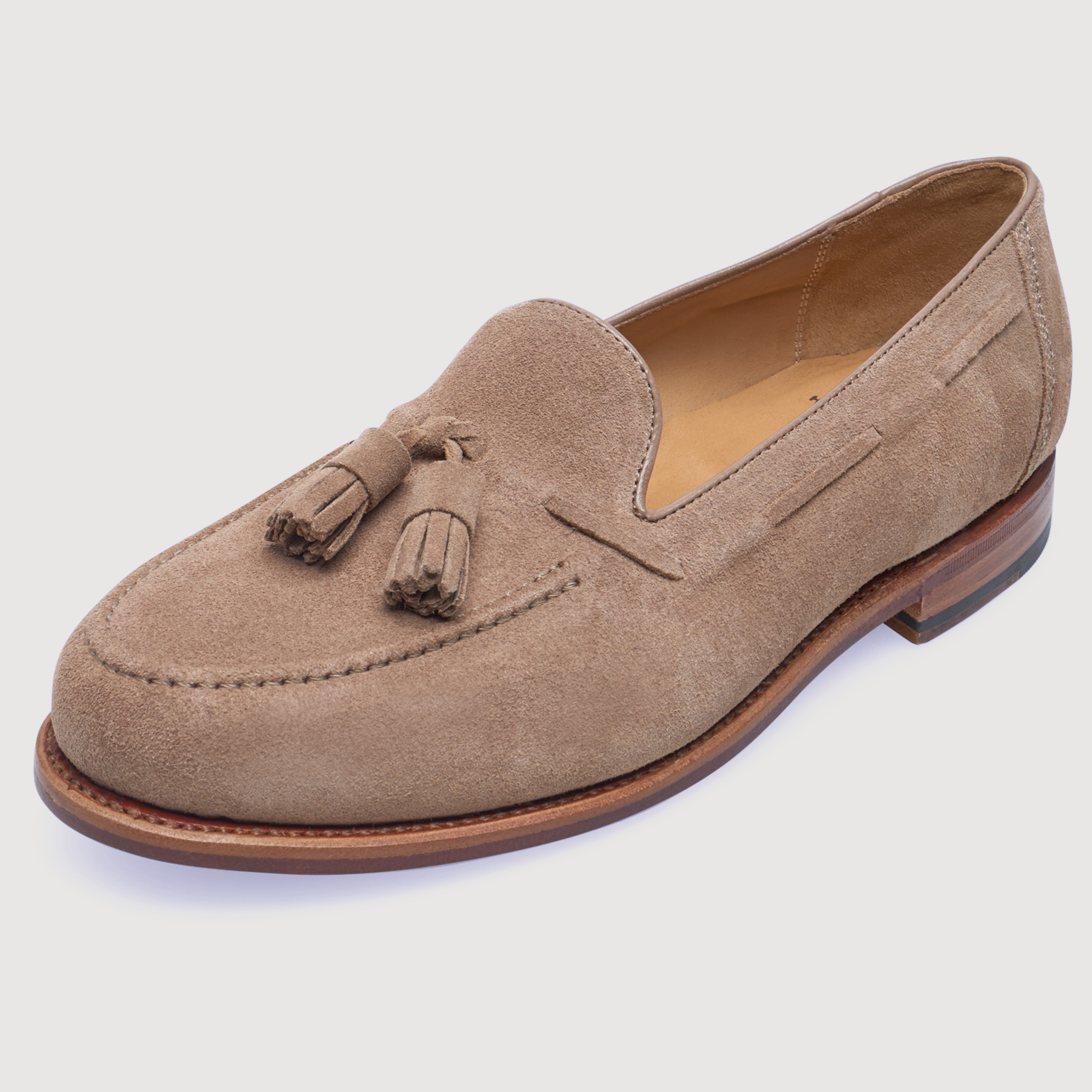 Heinrich Dinkelacker Herren Loafer Wien Plain Tassel V - Beige