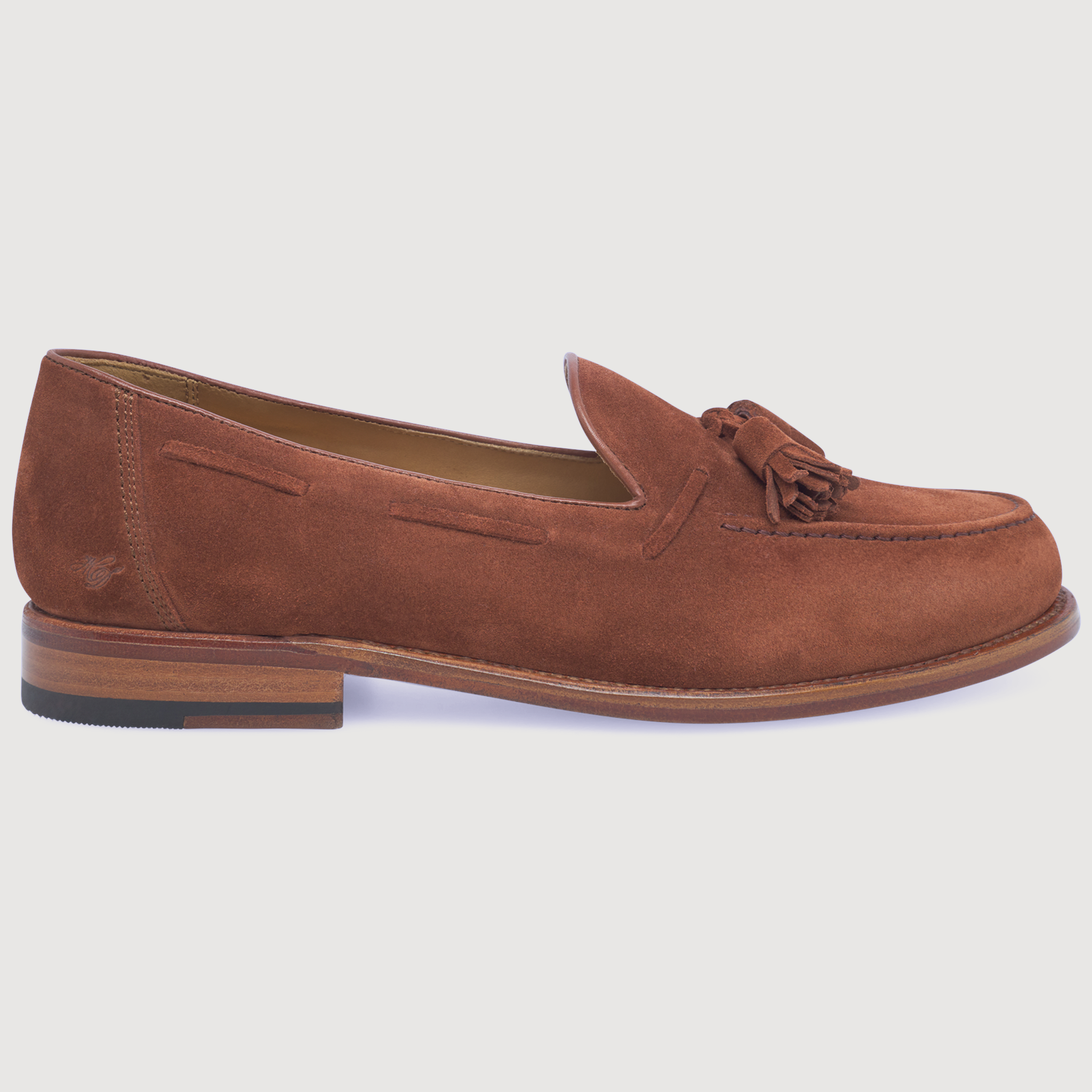 Heinrich Dinkelacker Herren Loafer Wien Plain Tassel V - Rotbraun