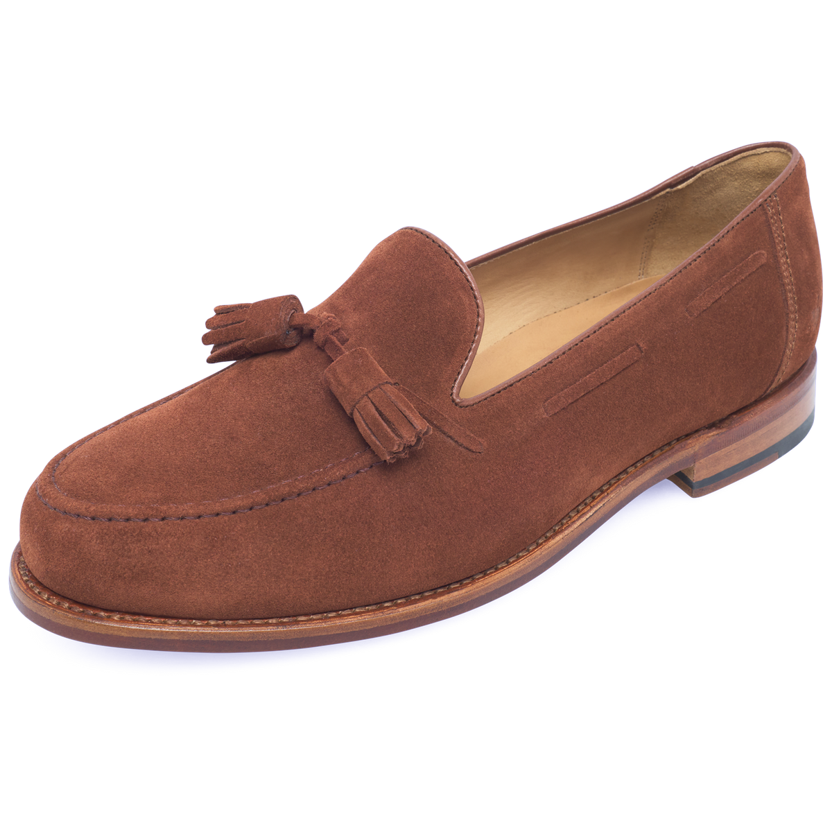 Heinrich Dinkelacker Herren Loafer Wien Plain Tassel V - Rotbraun