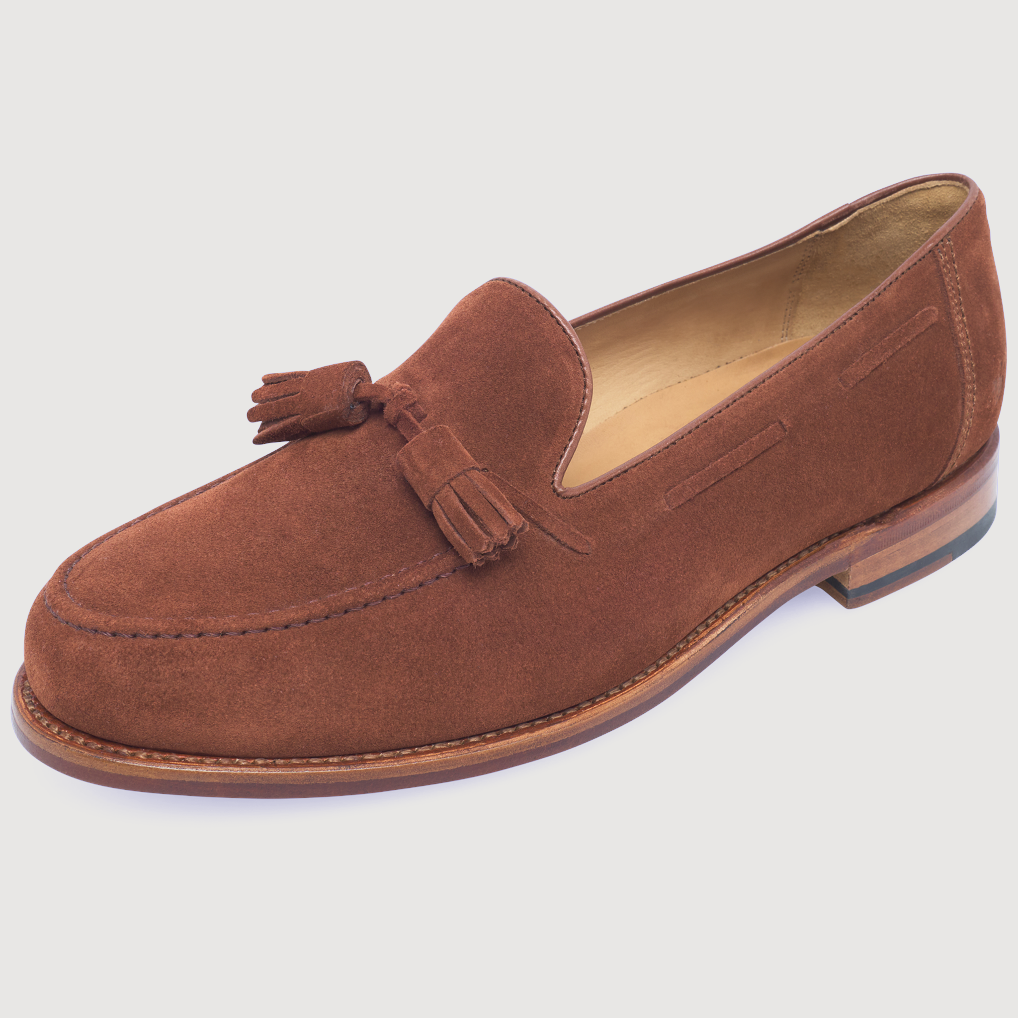 Heinrich Dinkelacker Herren Loafer Wien Plain Tassel V - Rotbraun
