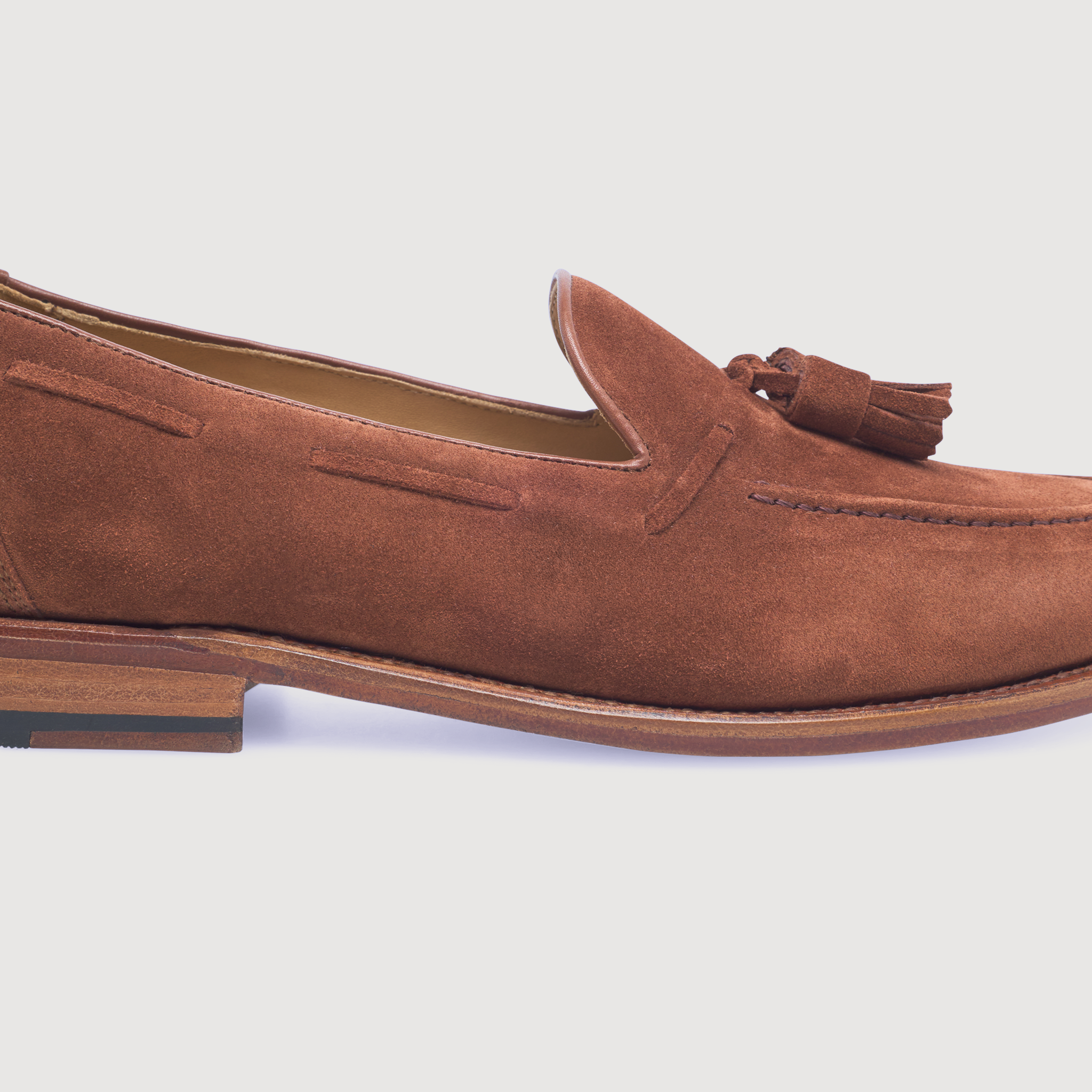 Heinrich Dinkelacker Herren Loafer Wien Plain Tassel V - Rotbraun