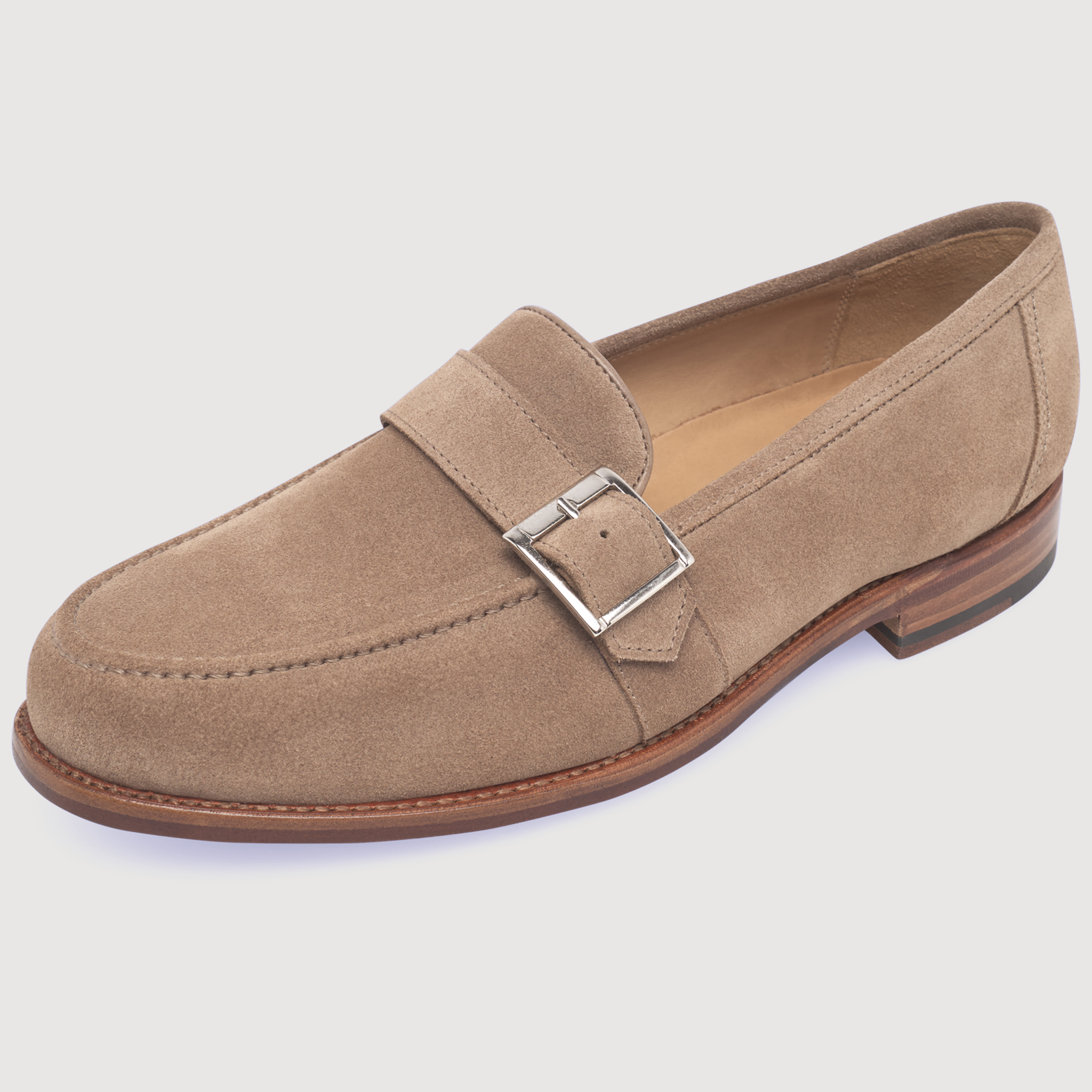 Heinrich Dinkelacker Herren Loafer Wien Single Monk V - Beige