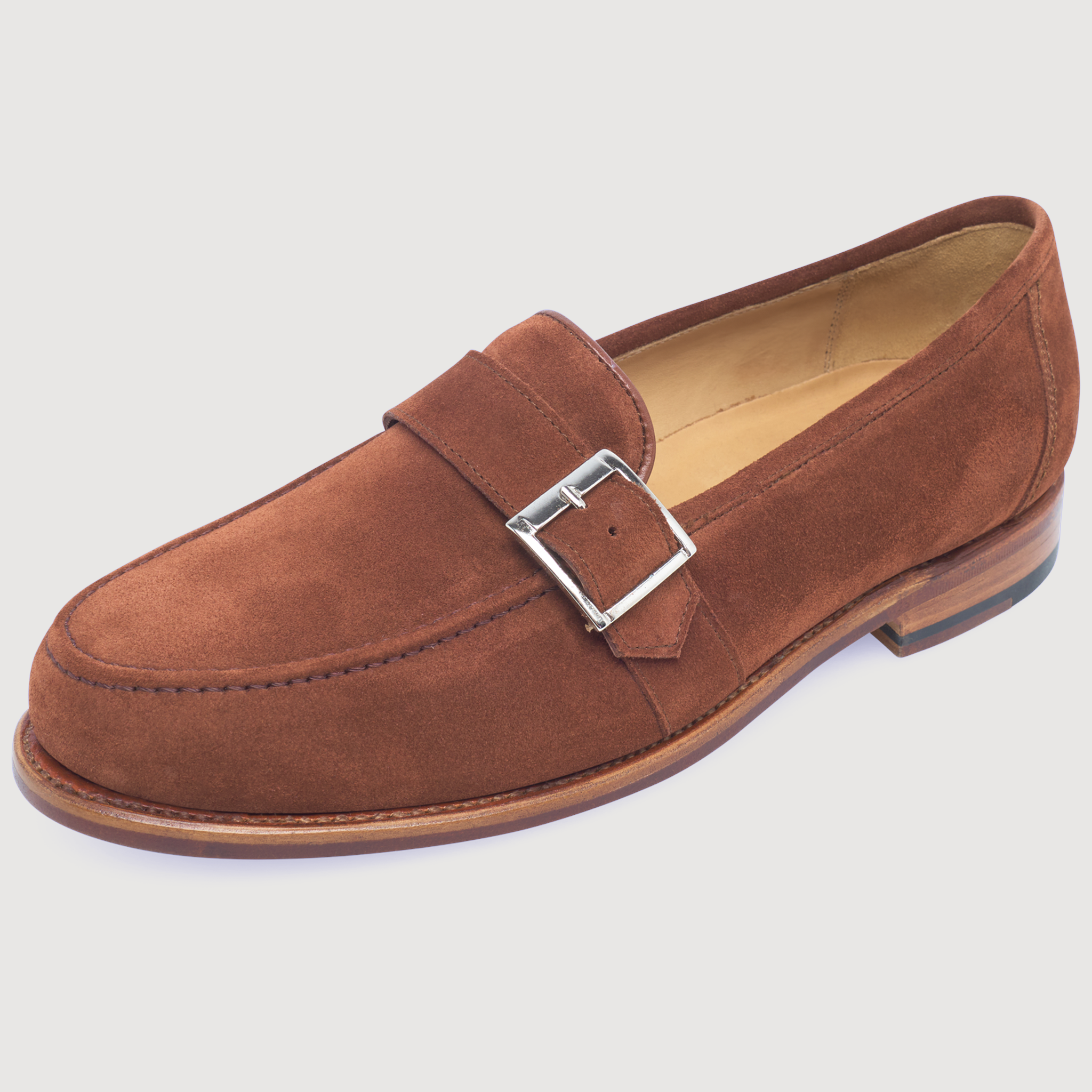 Heinrich Dinkelacker Herren Loafer Wien Single Monk V - Rotbraun