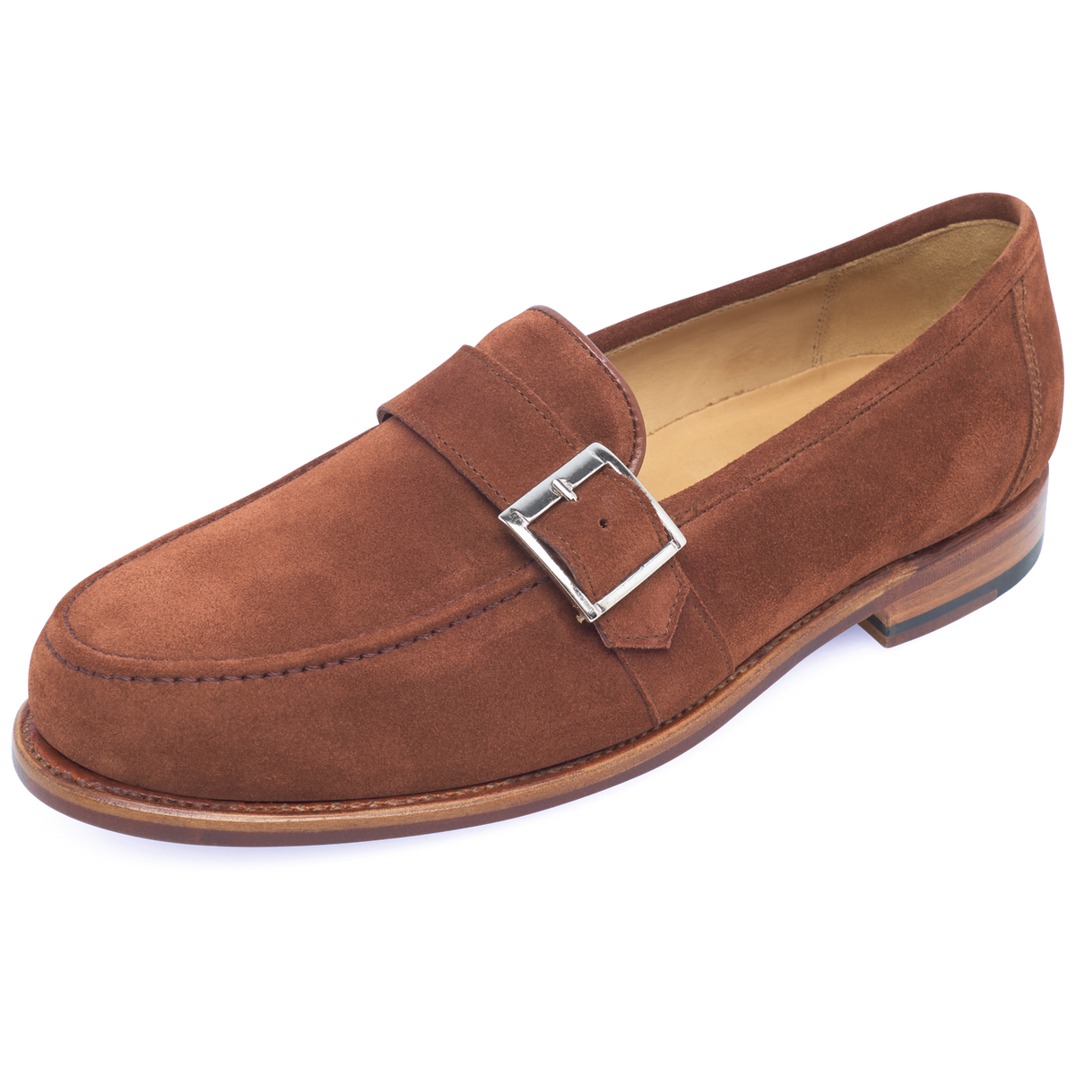 Heinrich Dinkelacker Herren Loafer Wien Single Monk V - Rotbraun