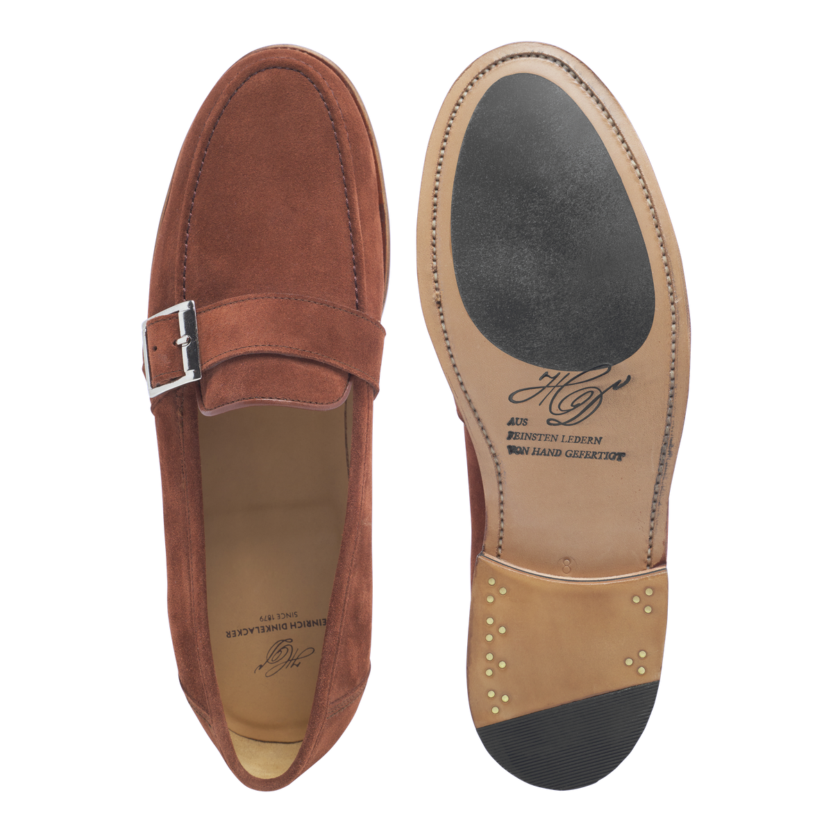 Heinrich Dinkelacker Men's Vienna Single Monk V - Red Brown