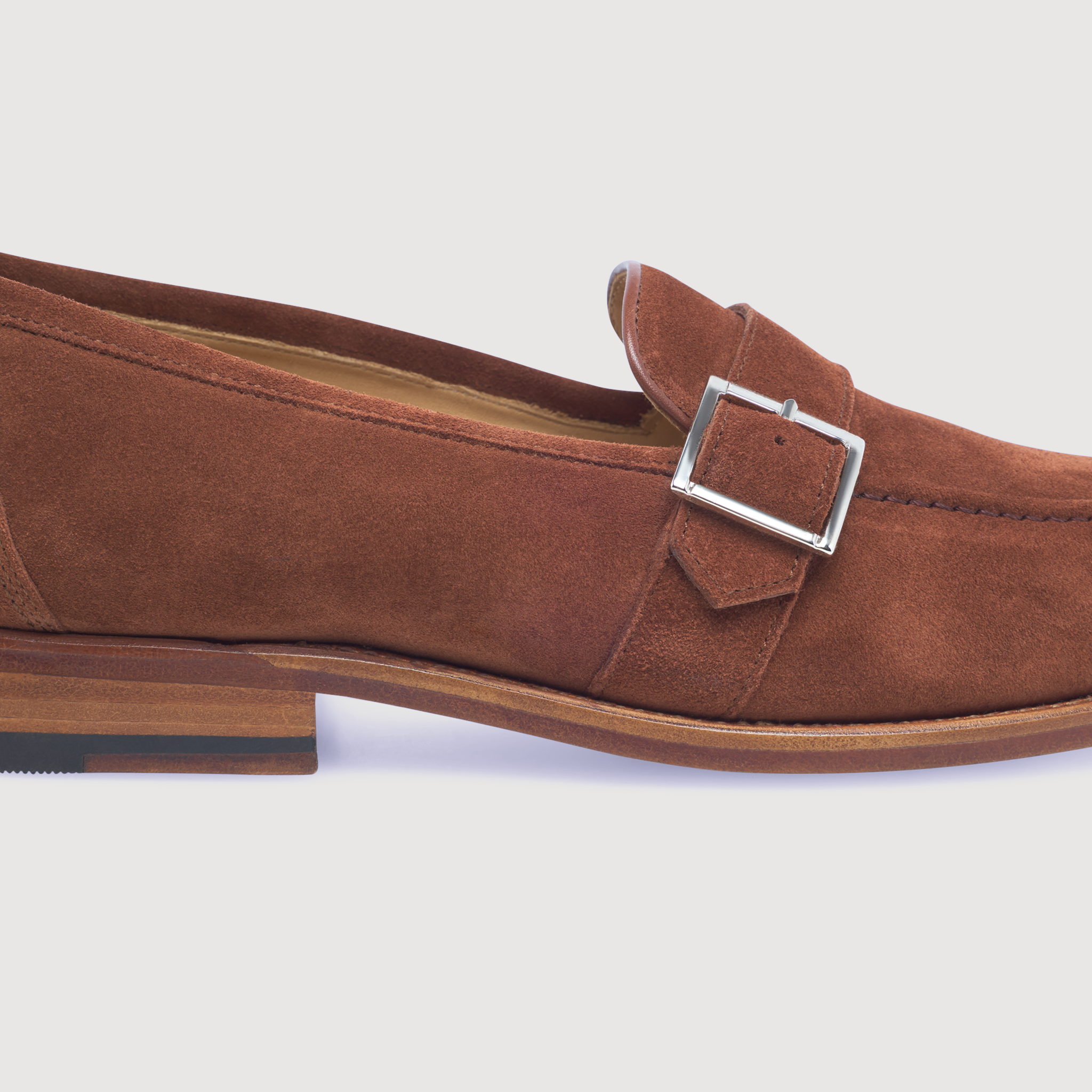 Heinrich Dinkelacker Herren Loafer Wien Single Monk V - Rotbraun