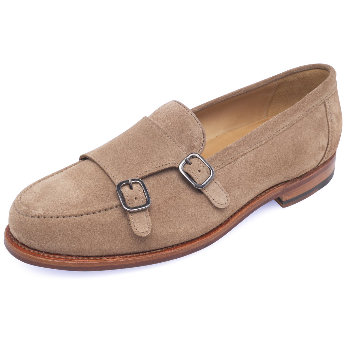 Heinrich Dinkelacker Herren Loafer Wien Double Monk V - Beige