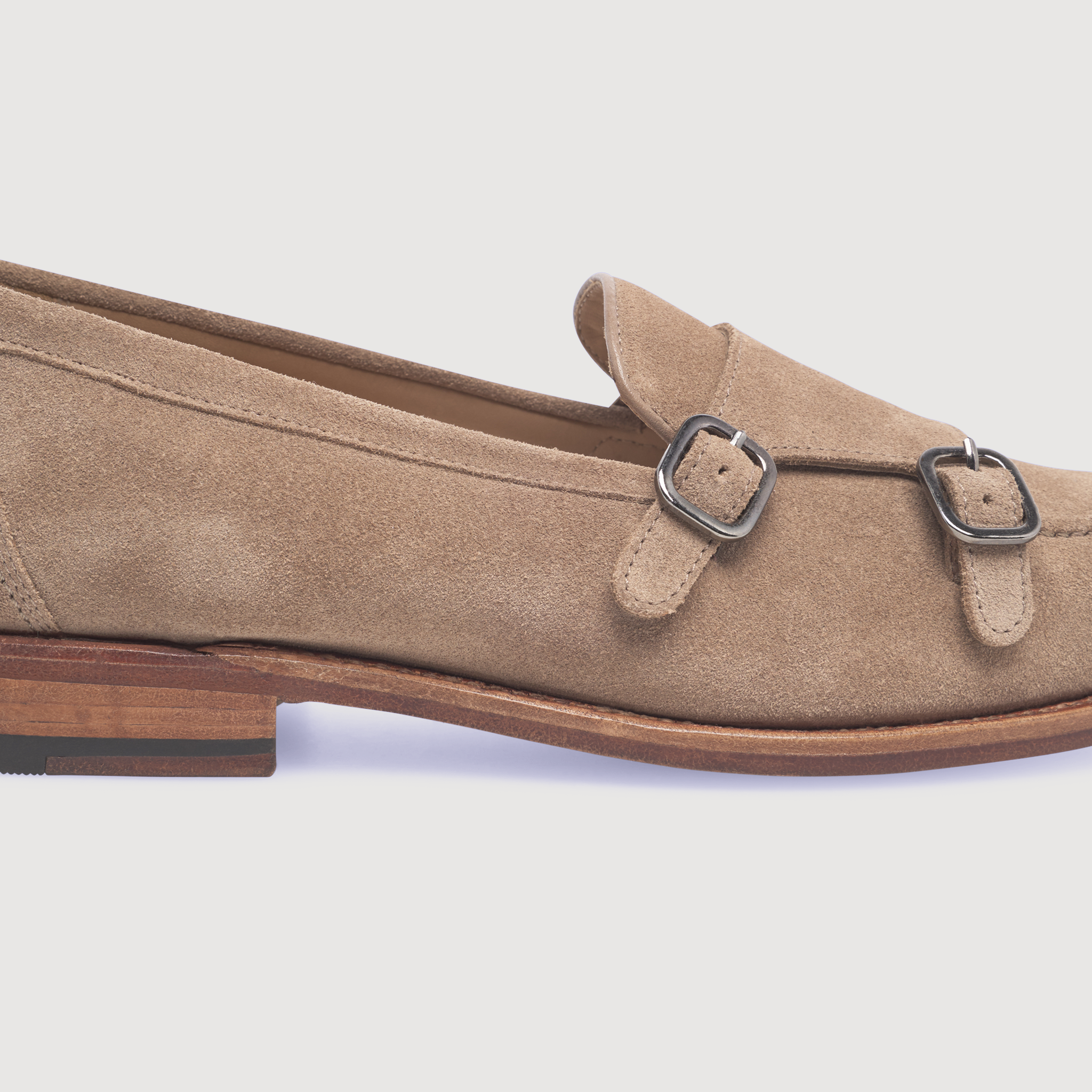 Heinrich Dinkelacker Herren Loafer Wien Double Monk V - Beige
