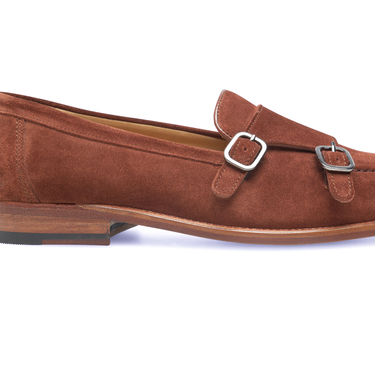 Heinrich Dinkelacker Herren Loafer Wien Double Monk V - Rotbraun