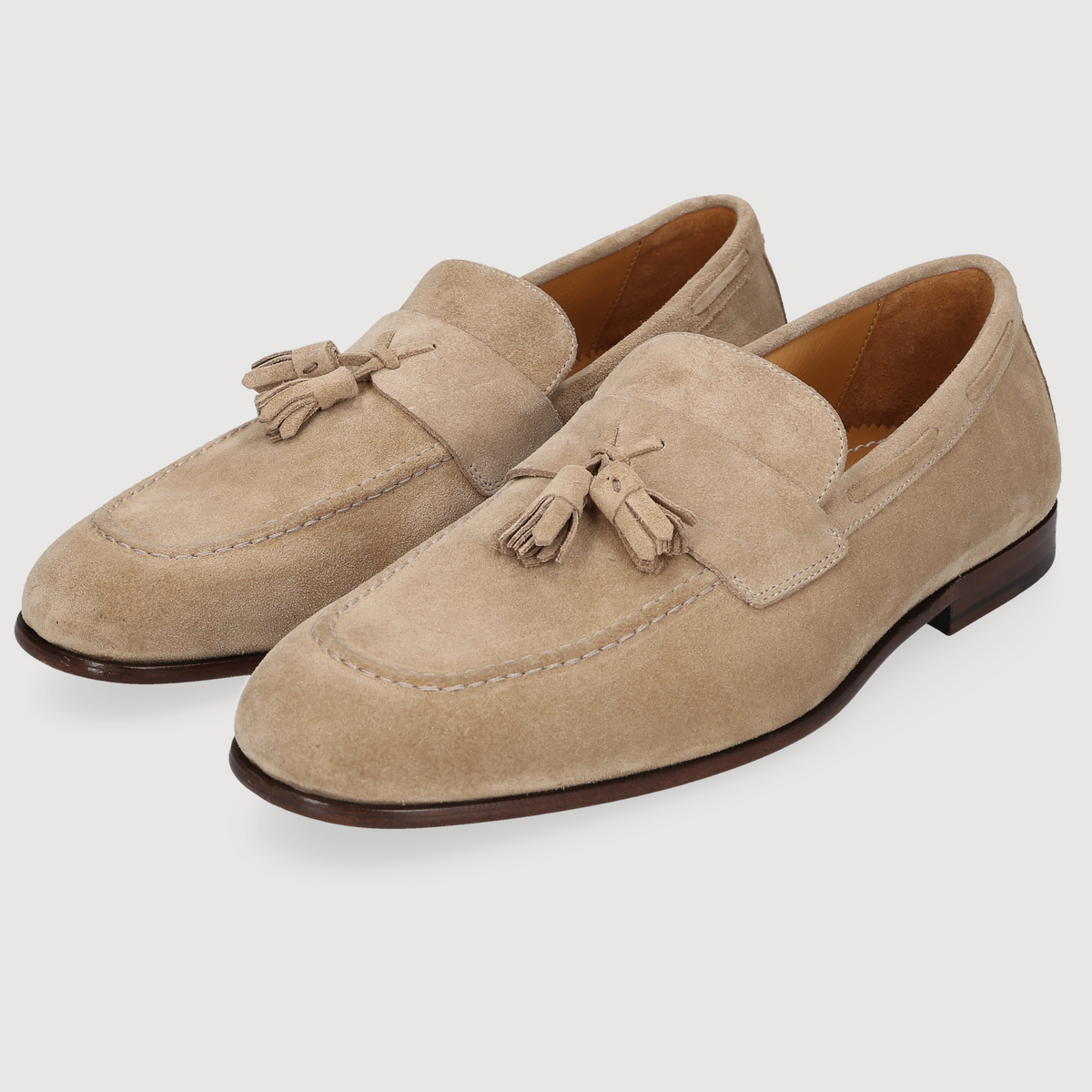 Heinrich Dinkelacker Men's Loafer Amalfi Tassel Light Brown