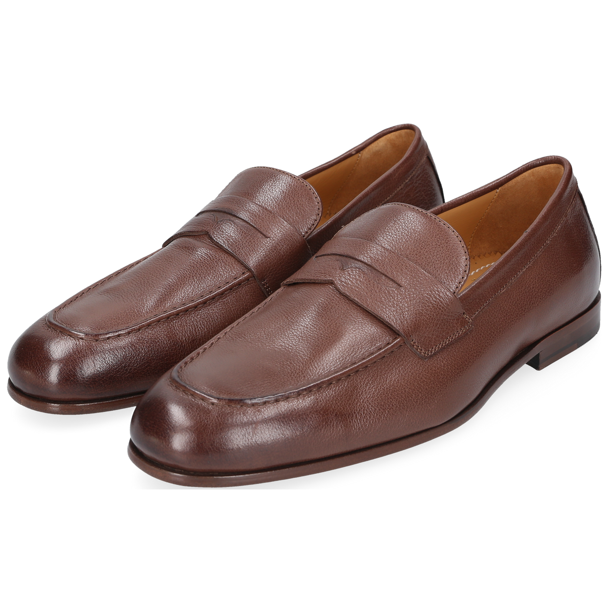Heinrich Dinkelacker Herren Loafer Amalfi Penny Dunkelbraun