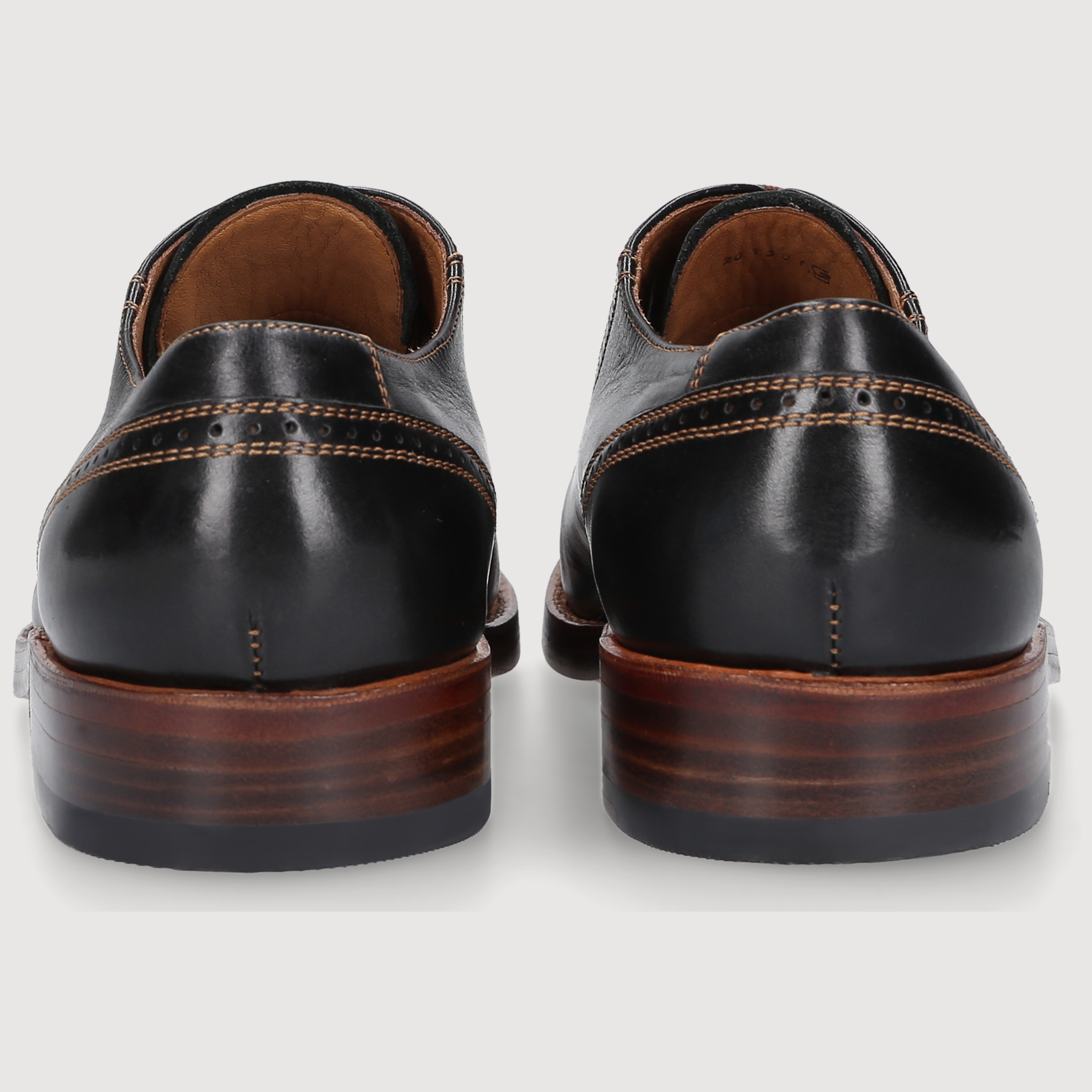 Heinrich Dinkelacker Herren Klassiker Rom Full-Brogue Schwarz