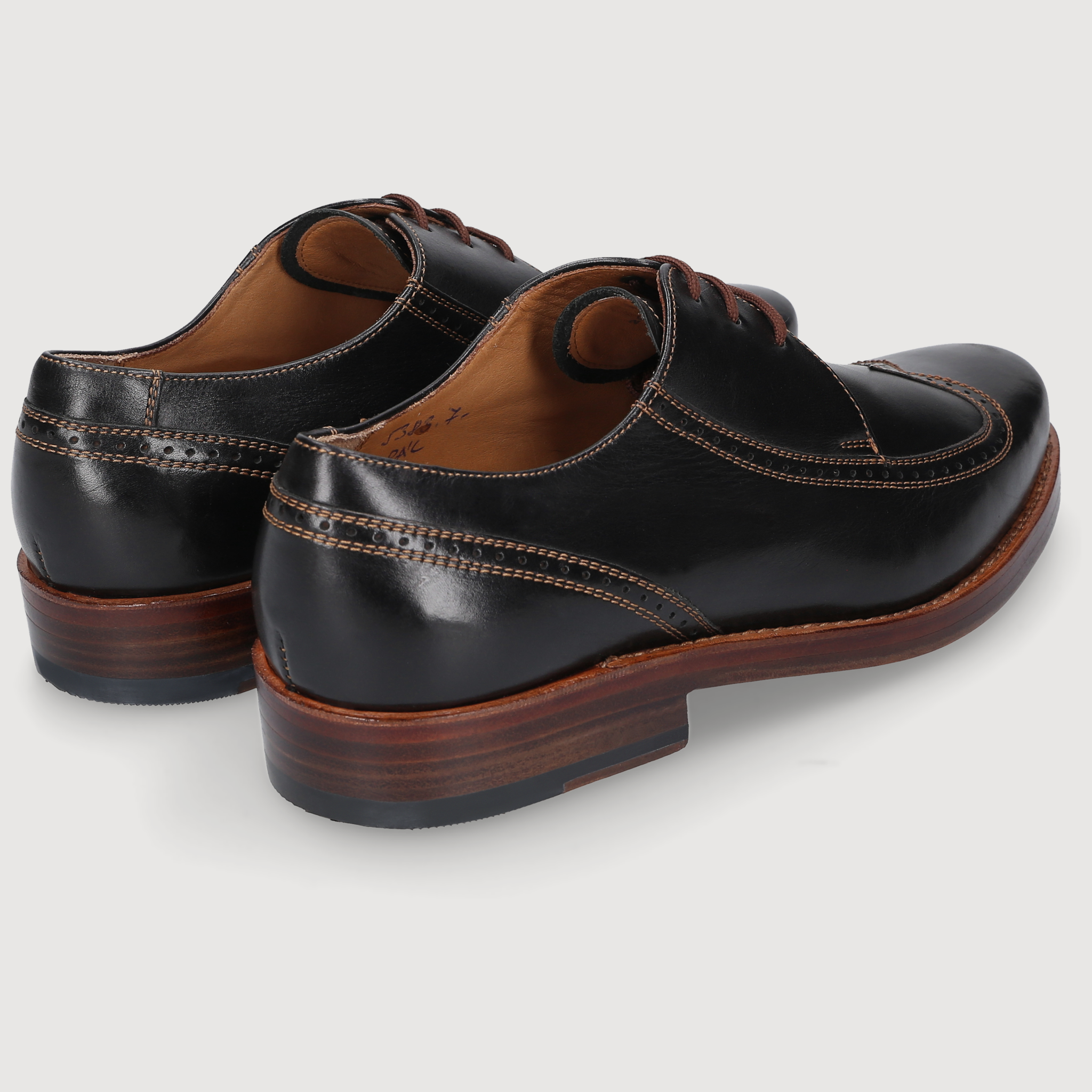 Heinrich Dinkelacker Herren Klassiker Rom Full-Brogue Schwarz