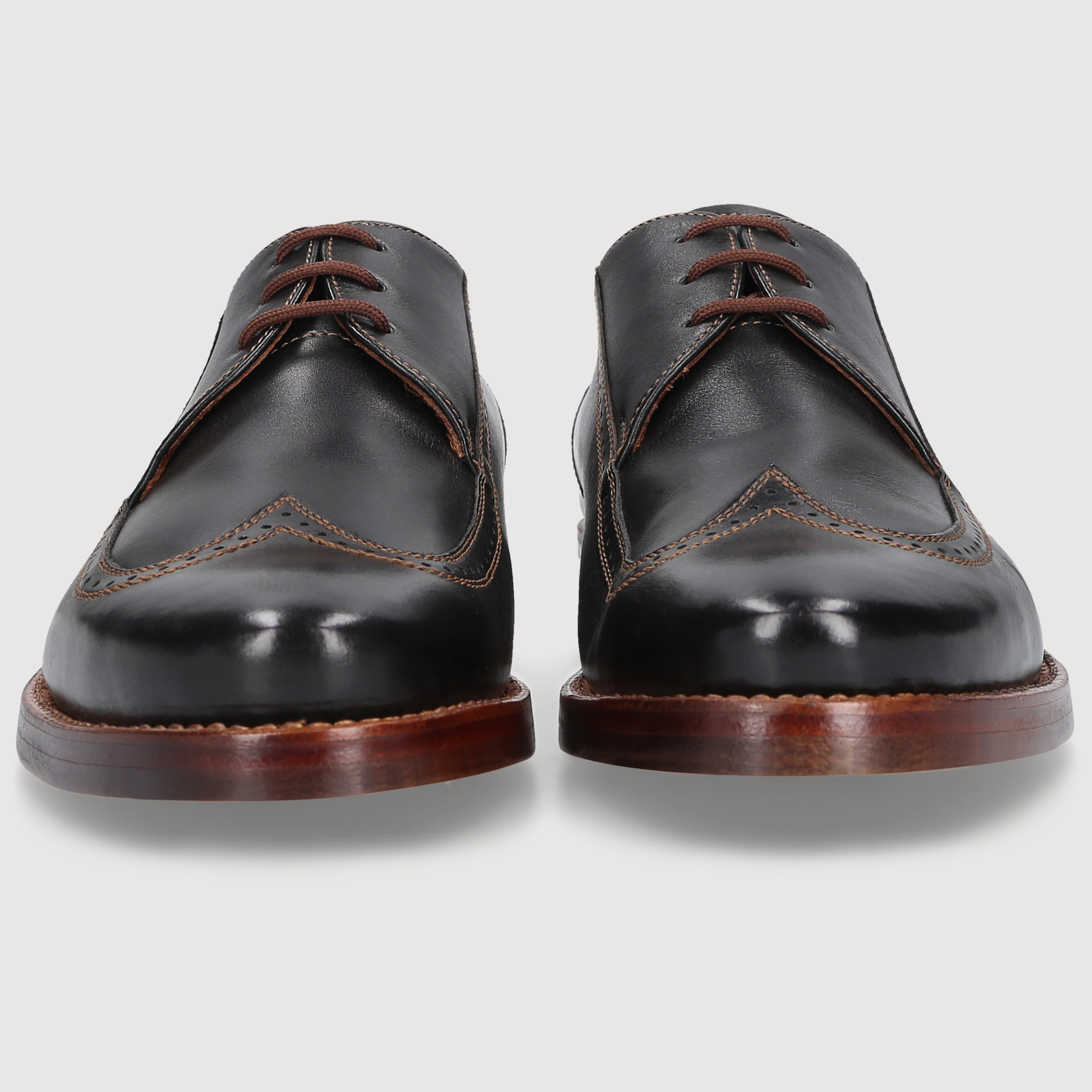 Heinrich Dinkelacker Herren Klassiker Rom Full-Brogue Schwarz