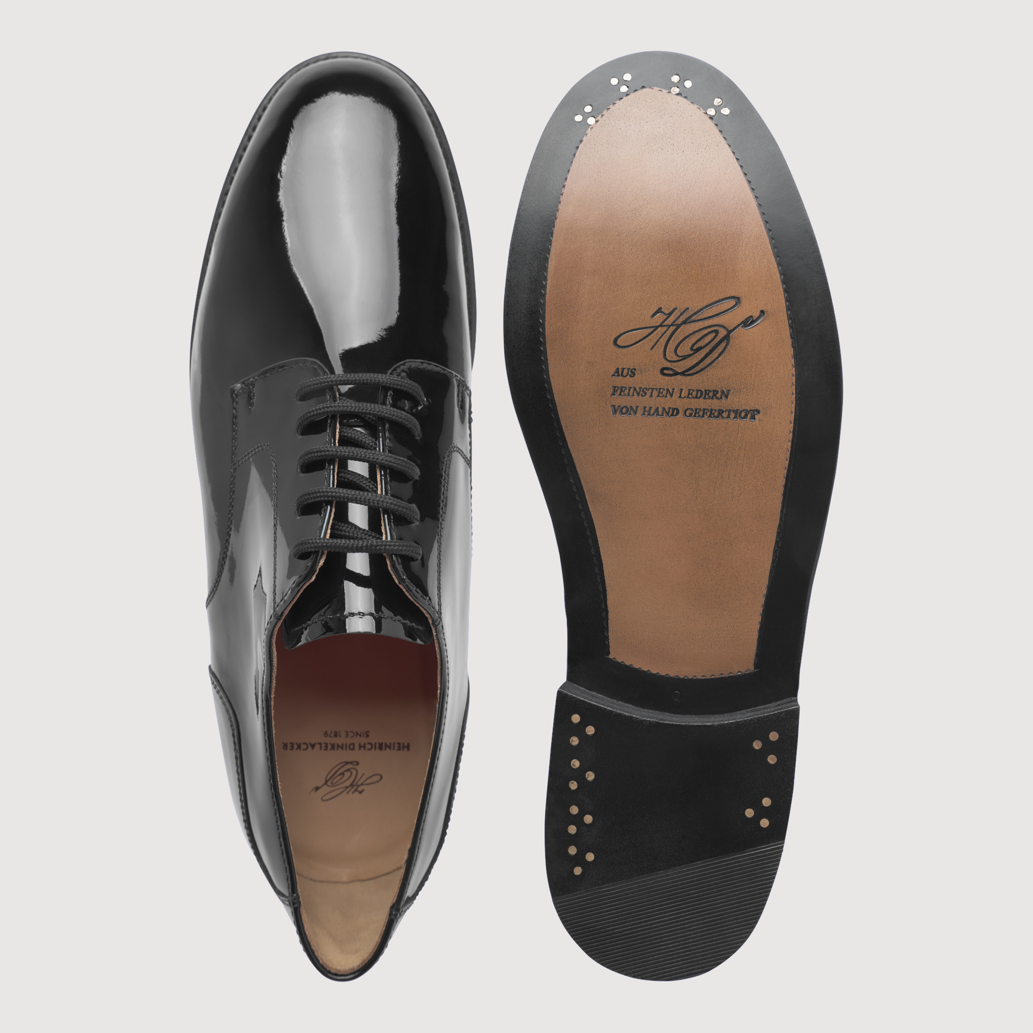 Heinrich Dinkelacker Herren Businessschuhe London Plain PL - Schwarz
