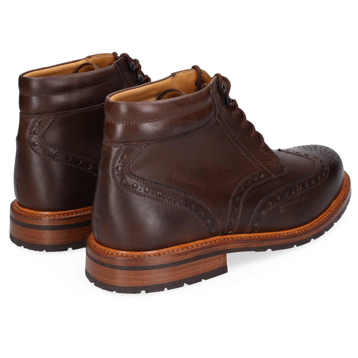 Heinrich Dinkelacker Herren Stiefeletten Janosh Full Brogue H - Dunkelbraun