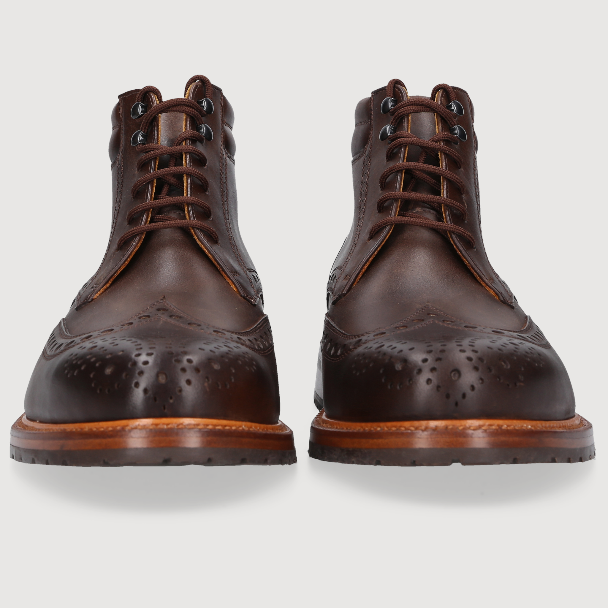 Heinrich Dinkelacker Herren Stiefeletten Janosh Full Brogue H - Dunkelbraun
