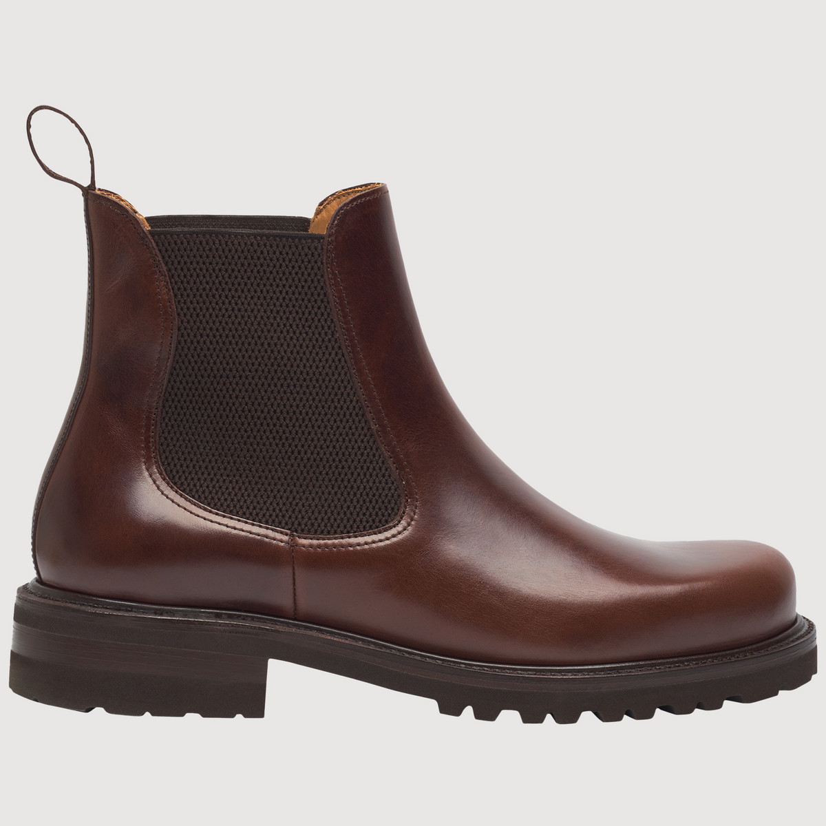 Henry Stevens Herren Boot Harry Plain Dunkelbraun